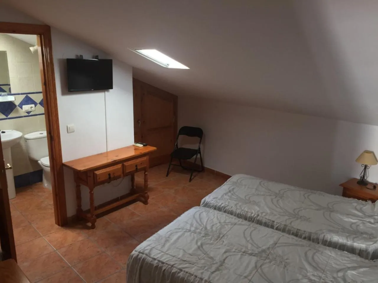 Bathroom, Bed in Hostal Ana - Adults Recommended