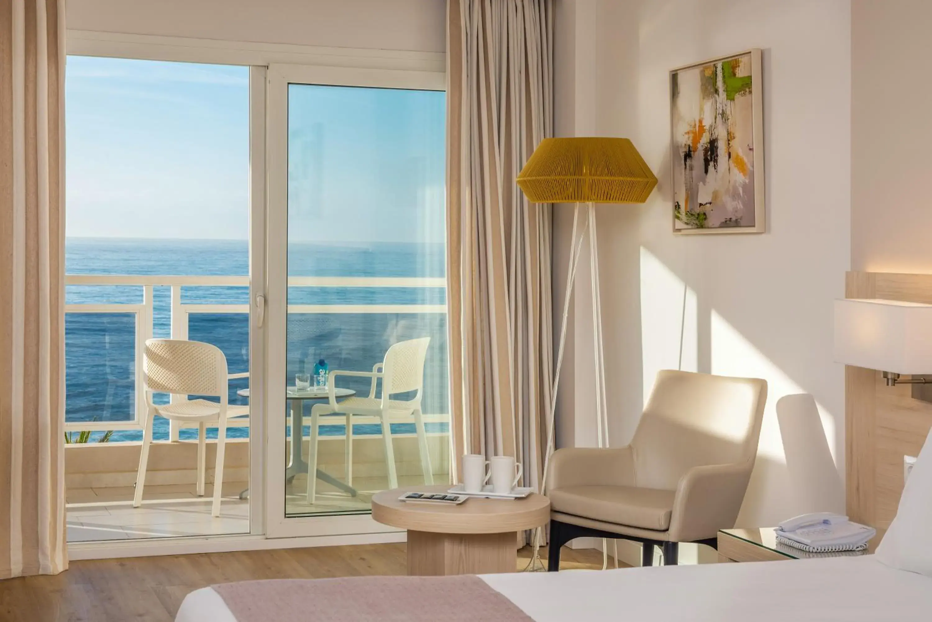Balcony/Terrace, Bed in Hotel Las Arenas, Affiliated by Melia Balcony/Terrace, Bed in Hotel Las Arenas, Affiliated by Melia