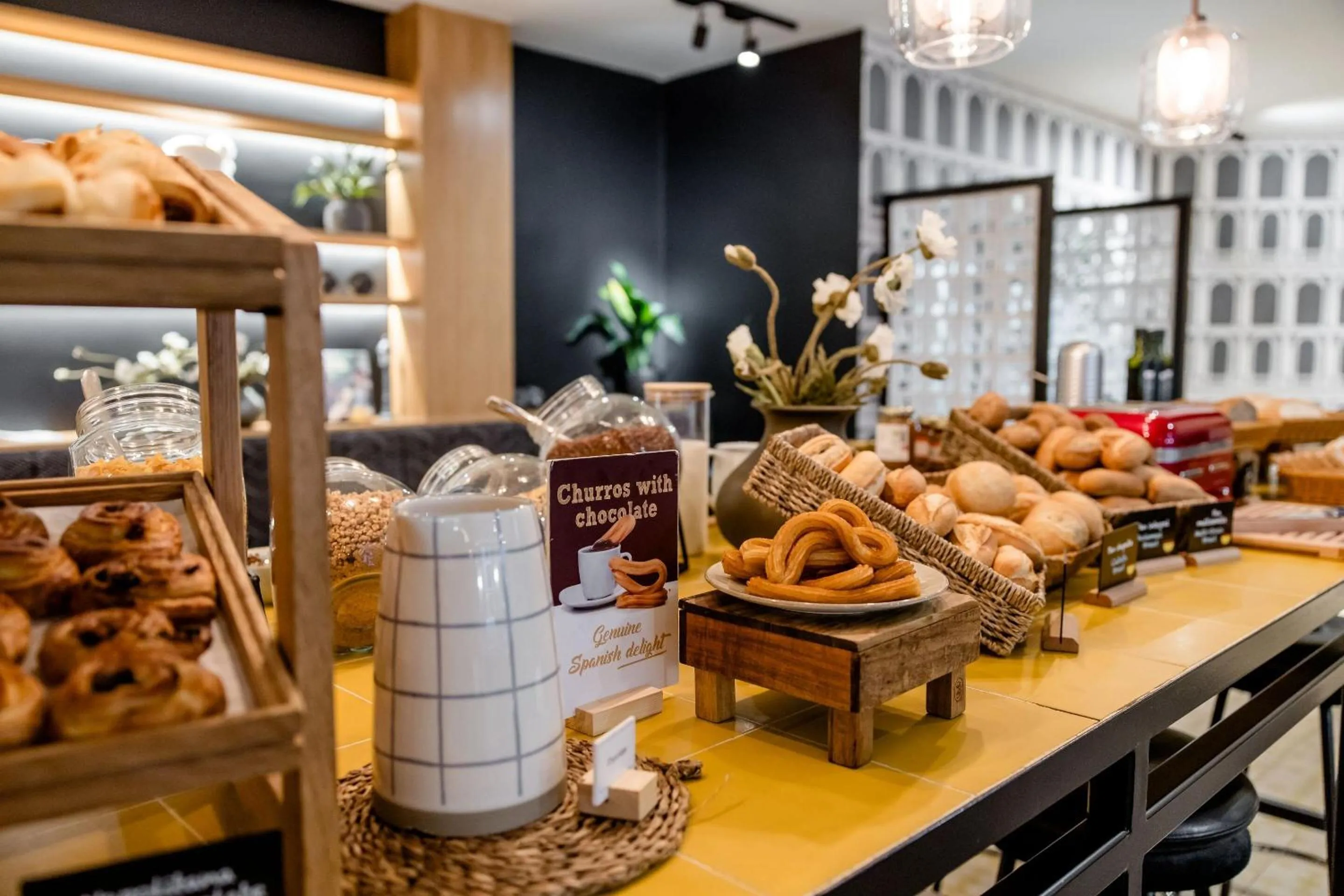 Buffet breakfast in Motel One Madrid-Plaza de España