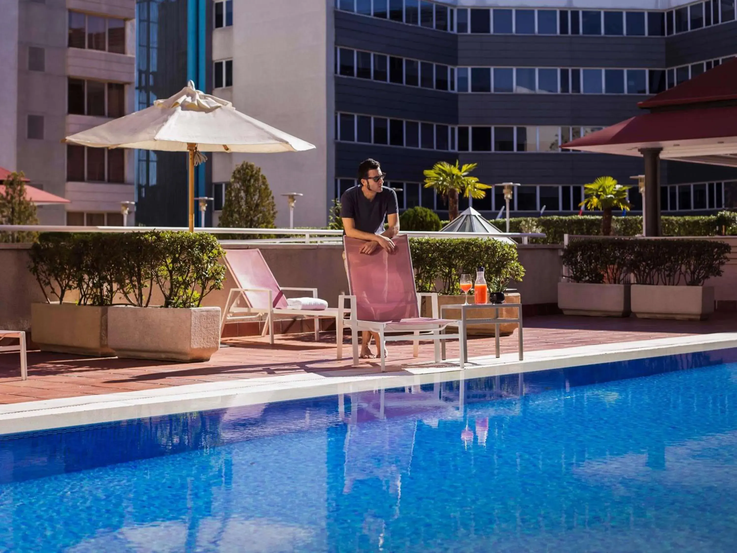 Pool view in Pullman Madrid Airport & Feria Pool view in Pullman Madrid Airport & Feria