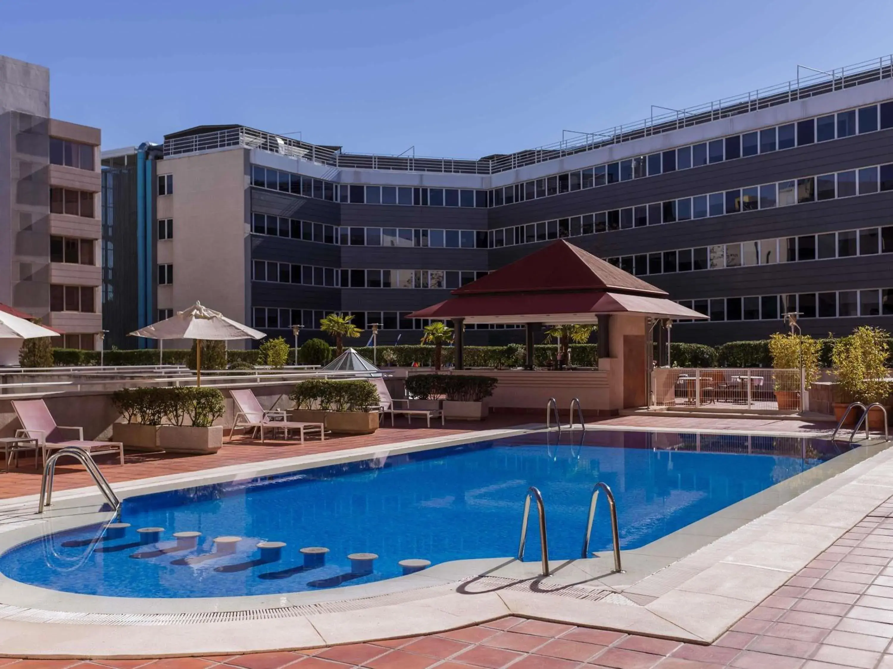 Pool view in Pullman Madrid Airport & Feria Pool view in Pullman Madrid Airport & Feria
