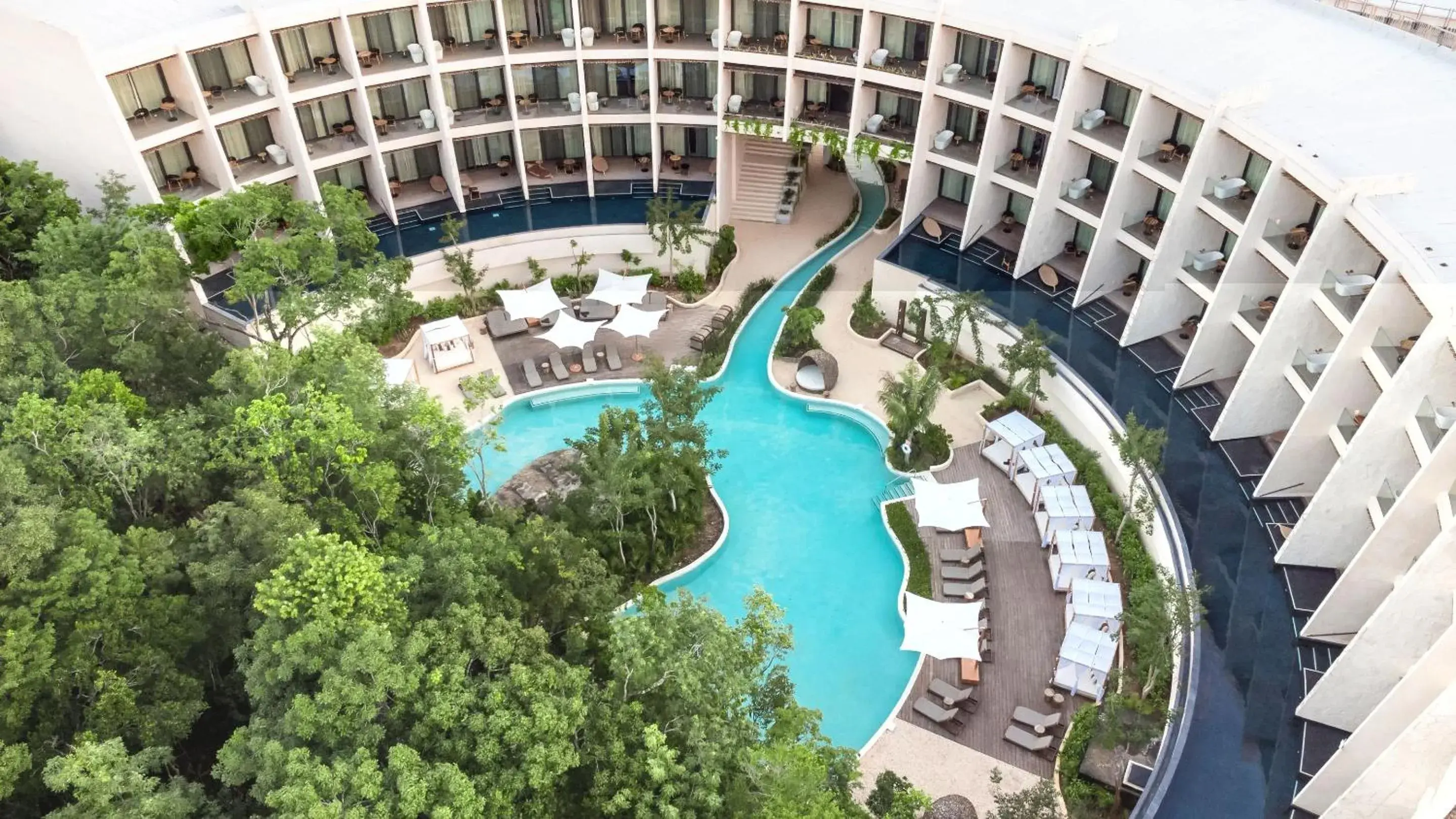 Bird's eye view in Secrets Tulum Resort & Beach Club - Adults Only - All Inclusive Bird's eye view in Secrets Tulum Resort & Beach Club - Adults Only - All Inclusive