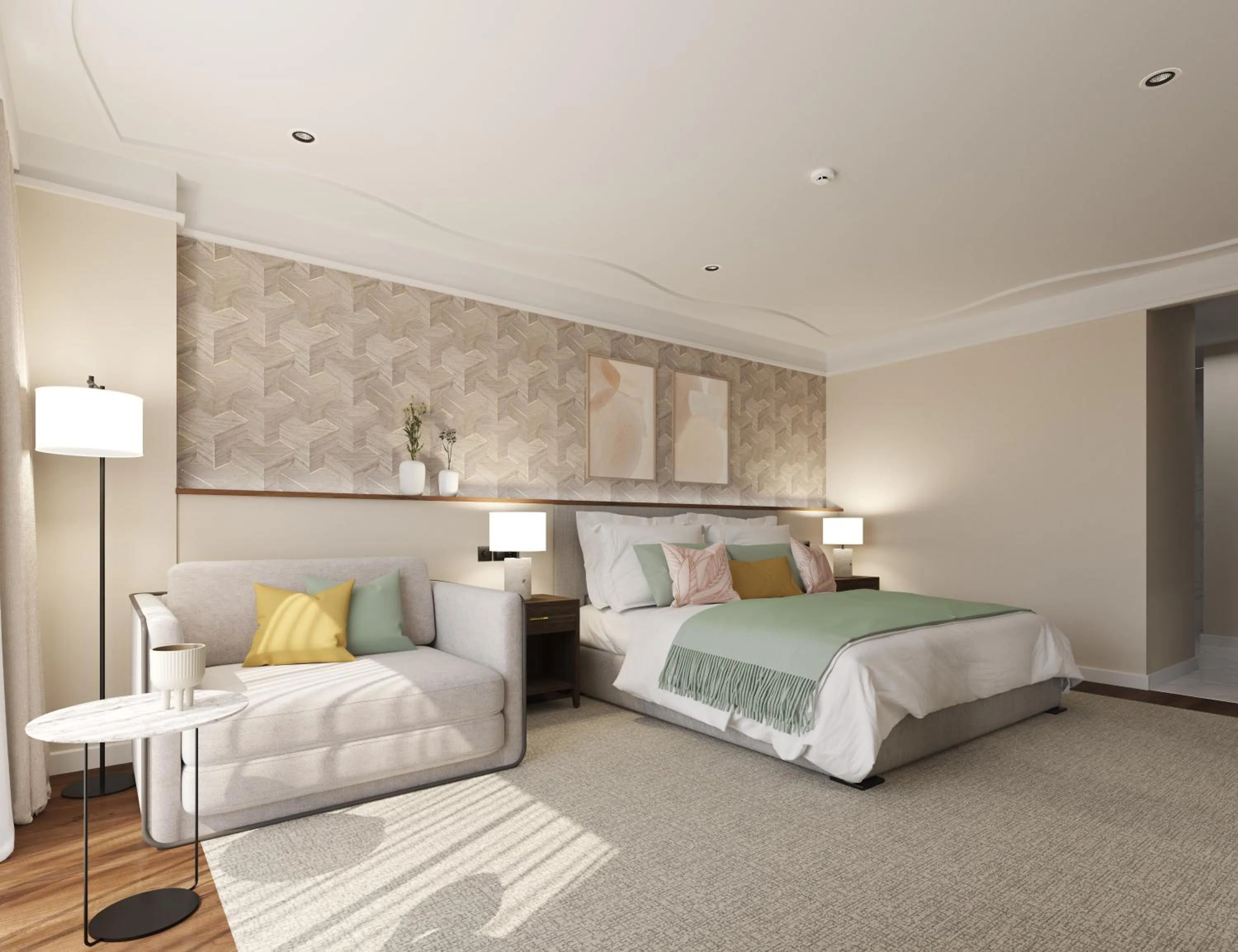 Bed in Grand Hyatt La Manga Club Golf & Spa