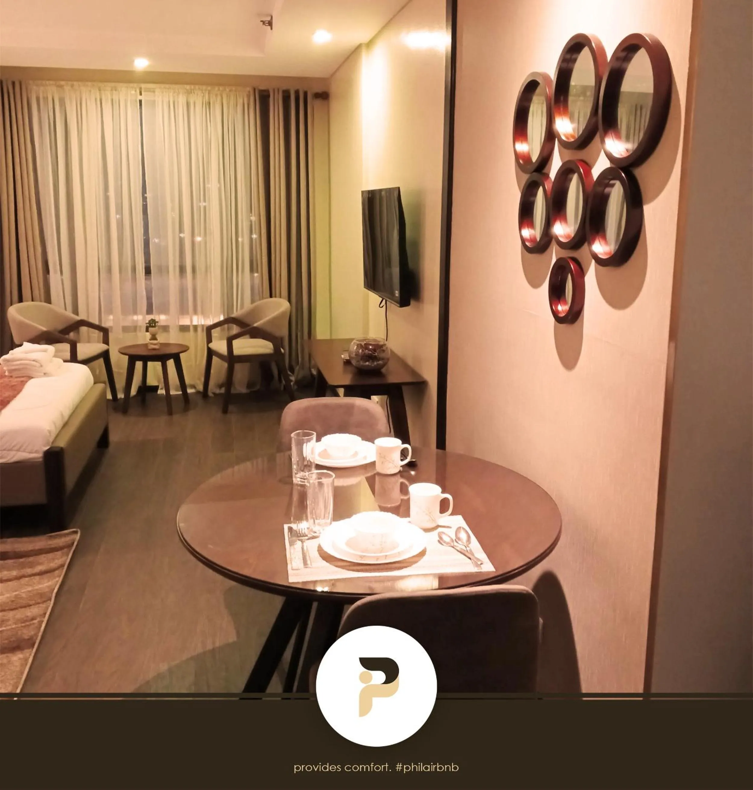 TV and multimedia, Bed in FULLY FURNISHED STUDIO NEAR MOA