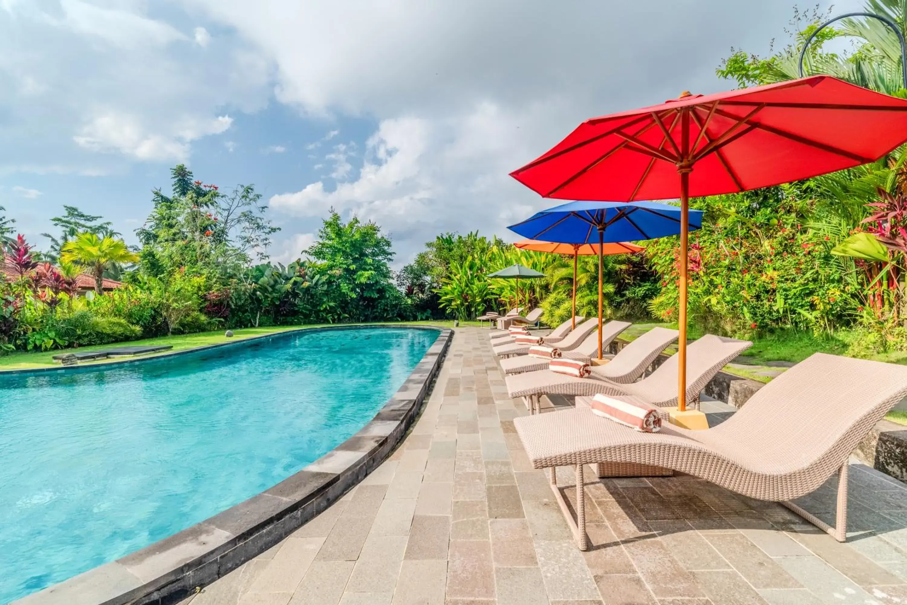 Pool view in Kampung Uma Dawa Villas and Spa Pool view in Kampung Uma Dawa Villas and Spa