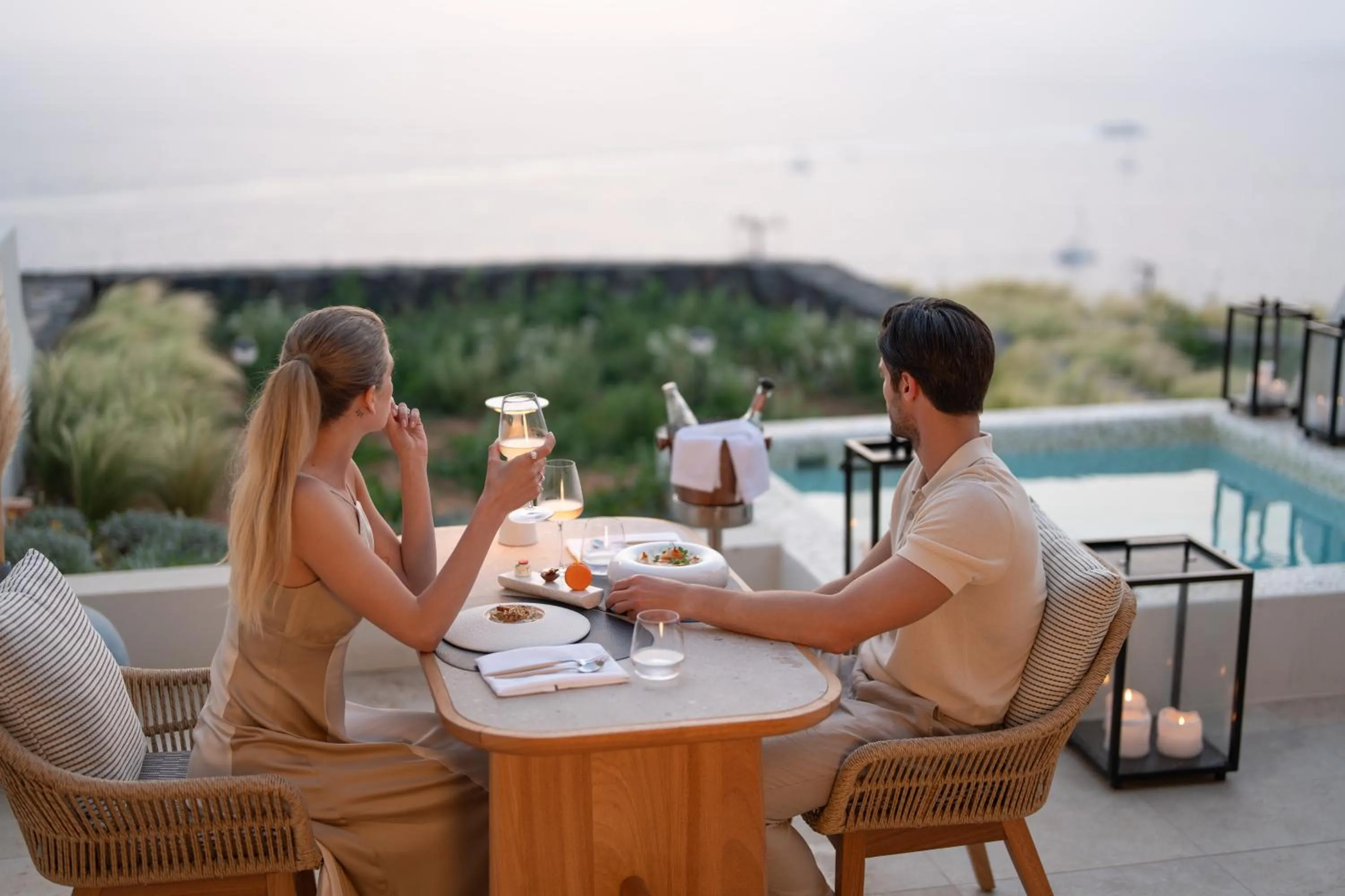 Balcony/Terrace in Santo Mine Oia Suites