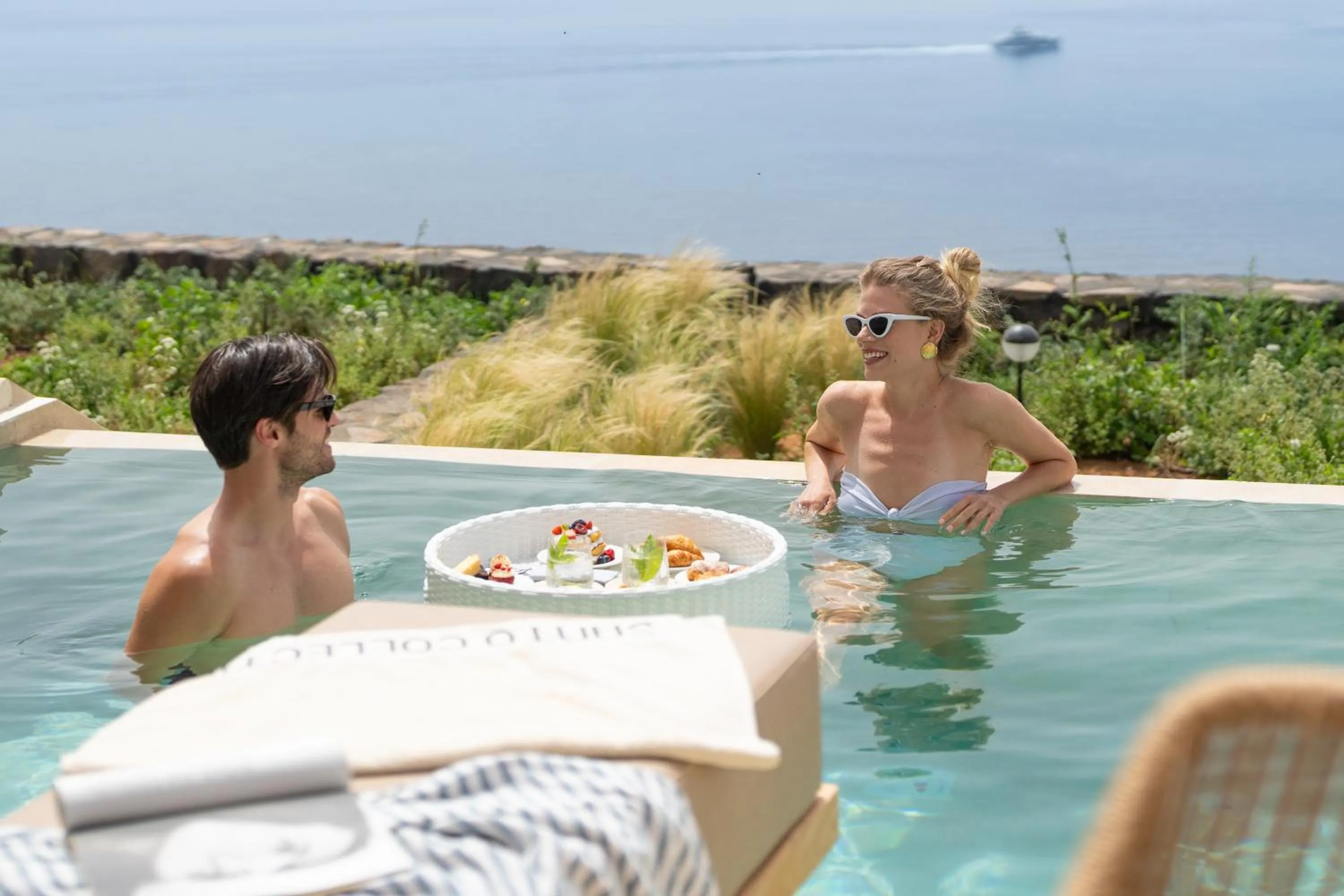 Swimming pool in Santo Mine Oia Suites