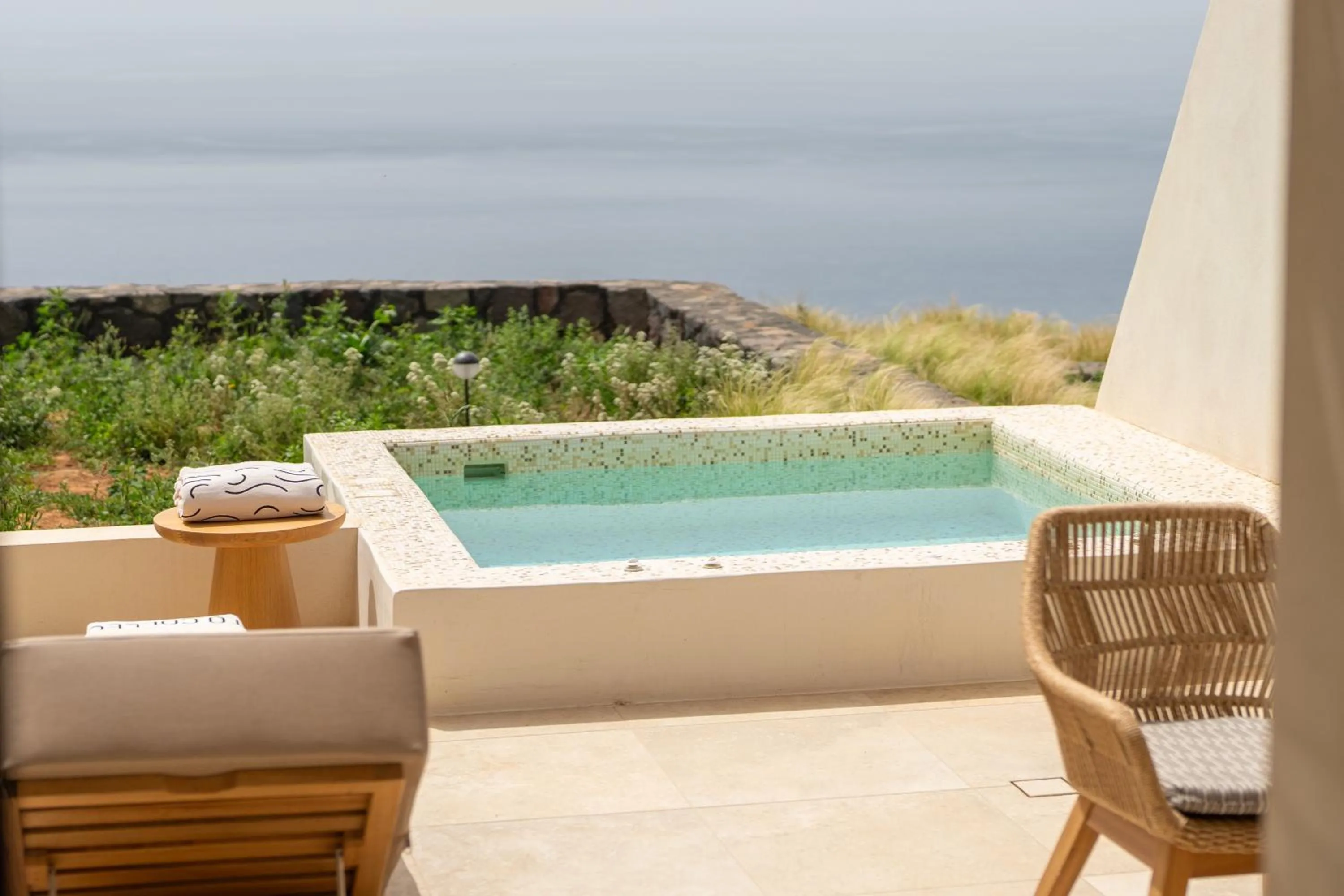 Pool view in Santo Mine Oia Suites