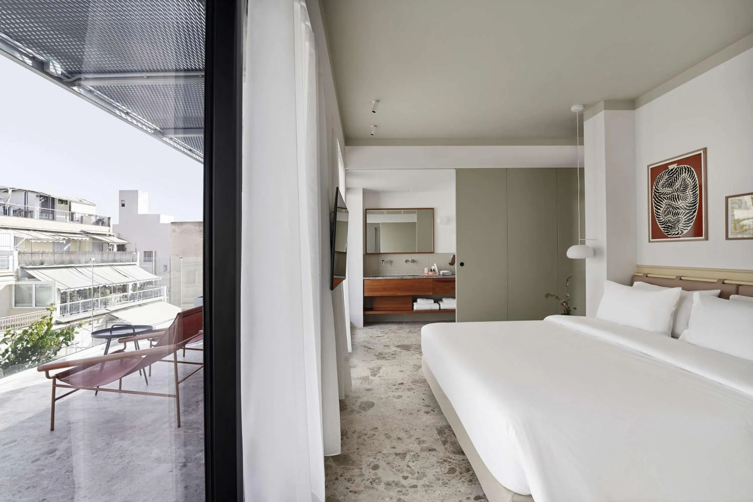 View (from property/room), Bed in The Social Athens Hotel, a member of Radisson Individuals