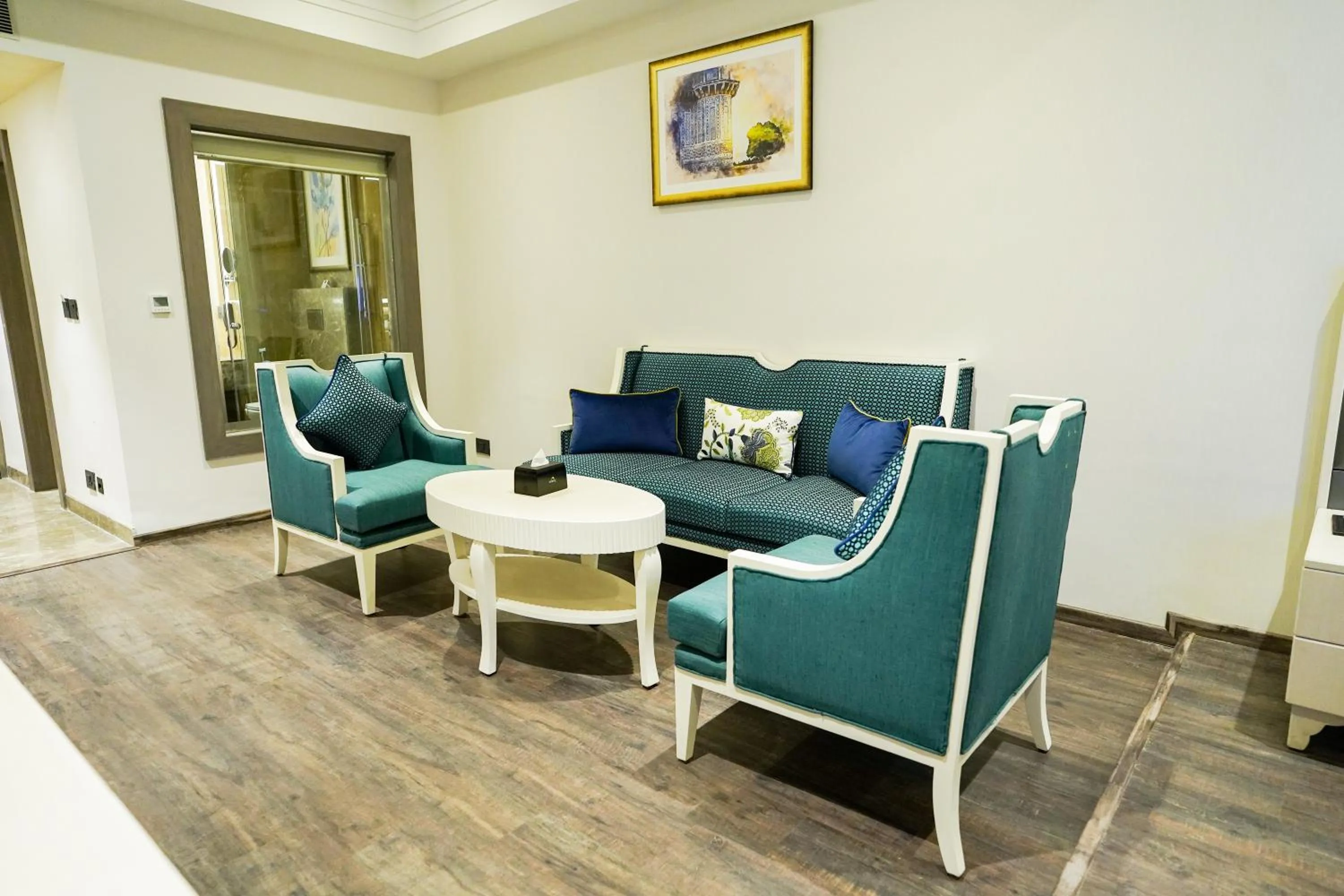 Seating area in The Grand Nirvana Hotel