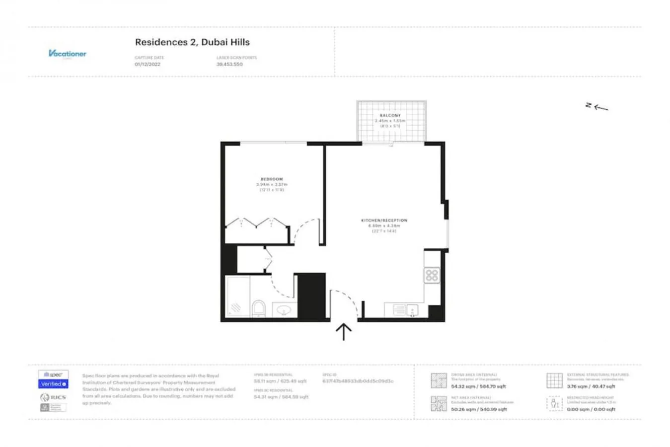 Floor plan in Vacationer Holiday Homes I Executive 1 Bedroom I Free Parking & Wi-Fi