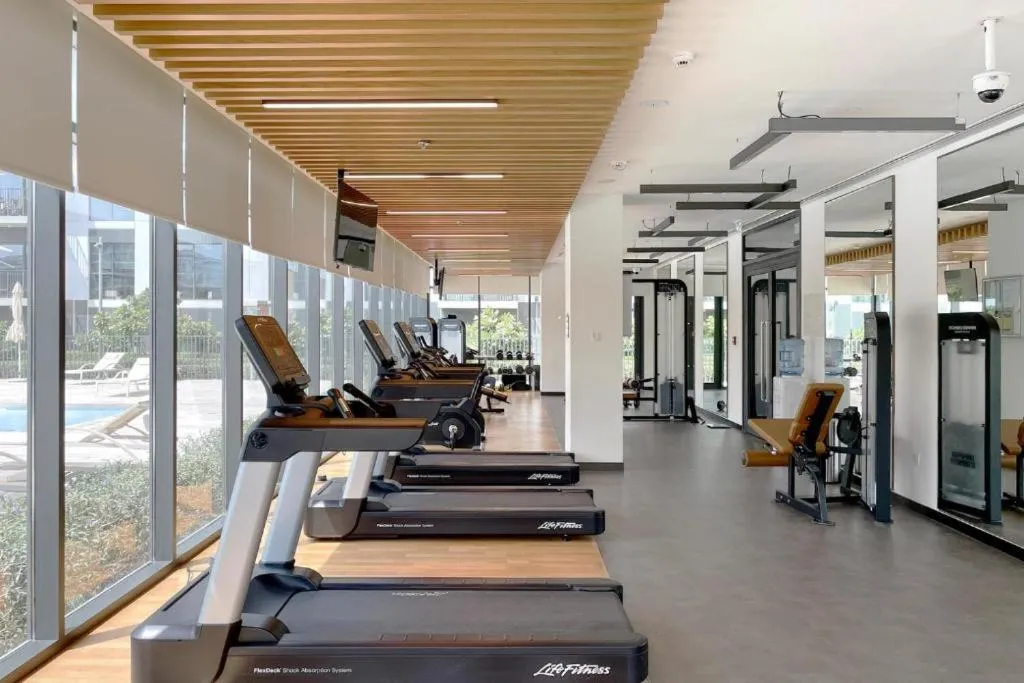 Fitness centre/facilities in Vacationer Holiday Homes I Executive 1 Bedroom I Free Parking & Wi-Fi
