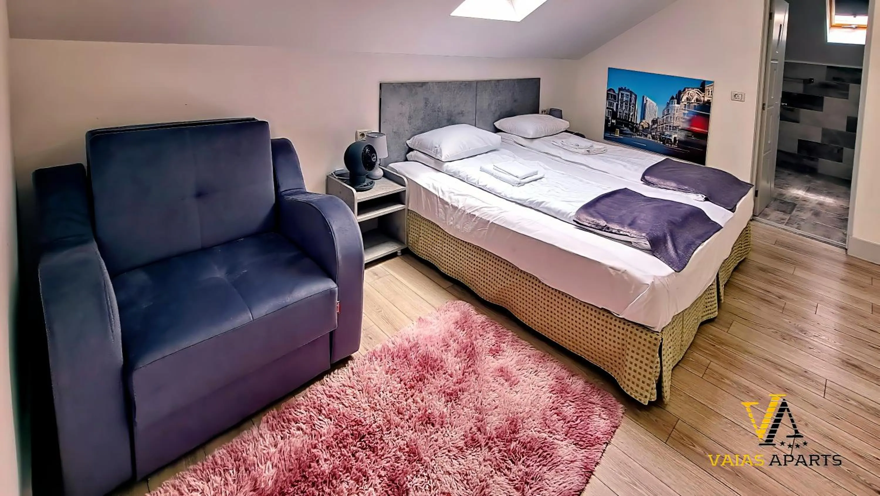 Communal lounge/ TV room, Bed in VAiAs Aparts