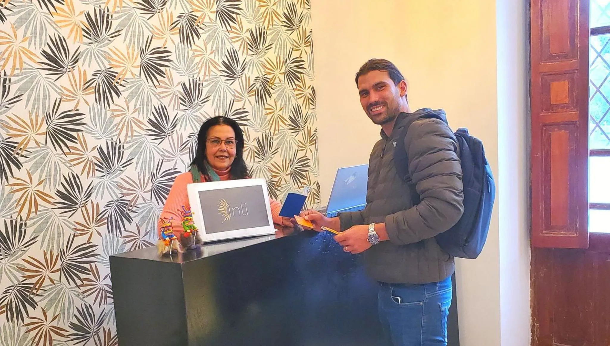 Lobby or reception in Hotel Inti Quito