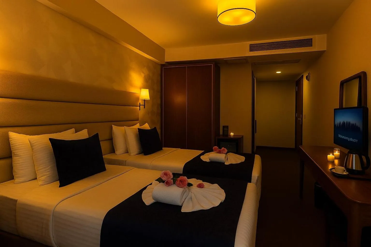 wardrobe, Bed in Istanbul Midpoint Hotel