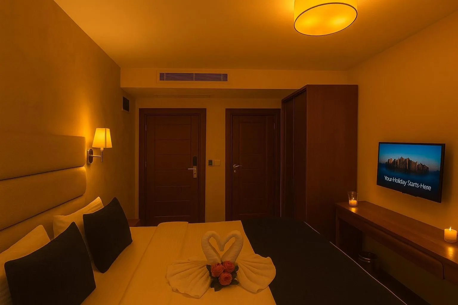 TV and multimedia, Bed in Istanbul Midpoint Hotel