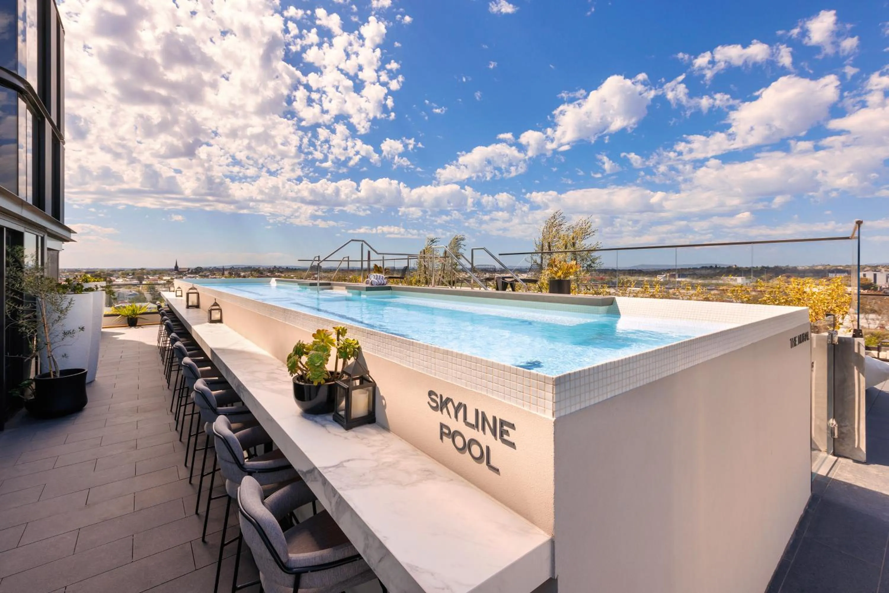 Pool view in Veriu Collingwood