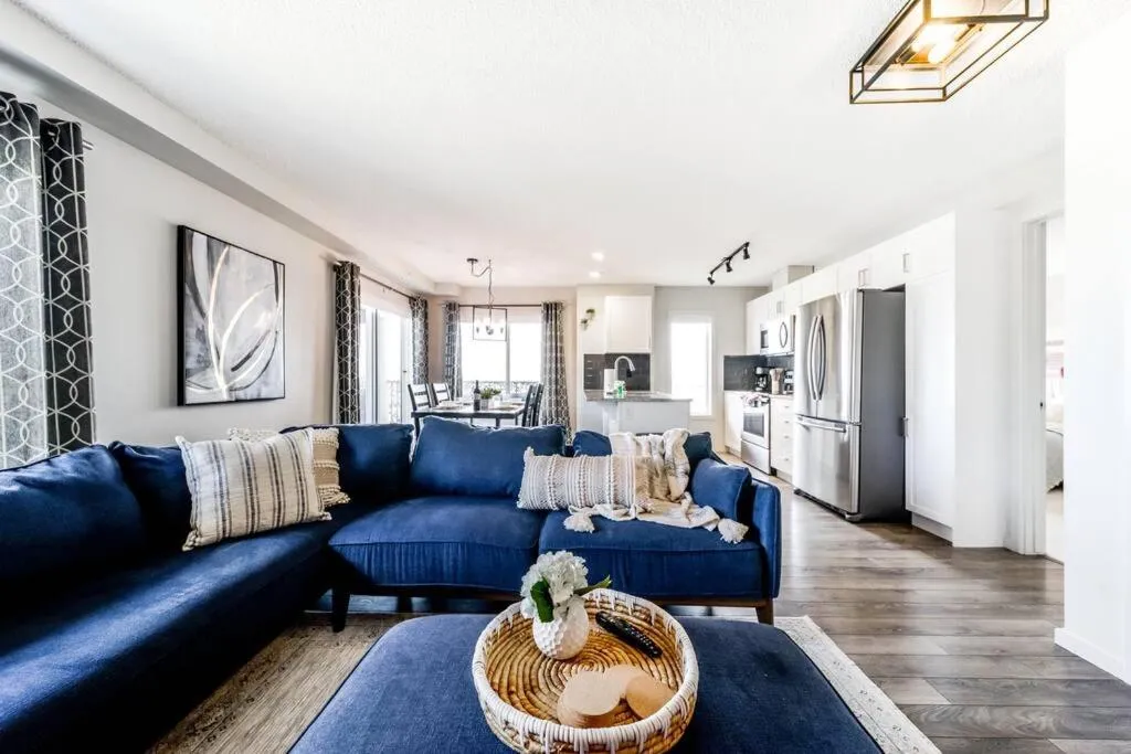 TV and multimedia in Bright Luxe Condo, AC, Top Floor, King Bed, Balcony!