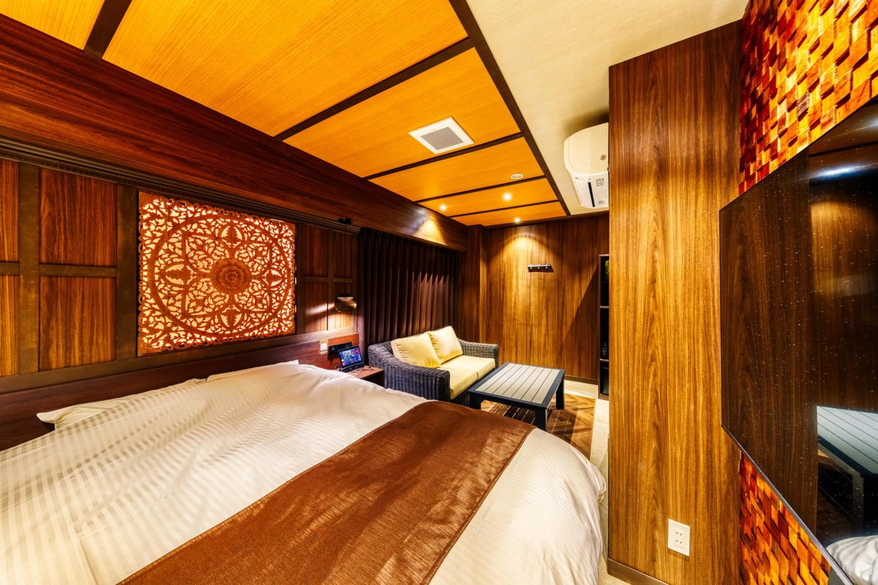 Bed in Hotel Lotus Okayama Adult Only