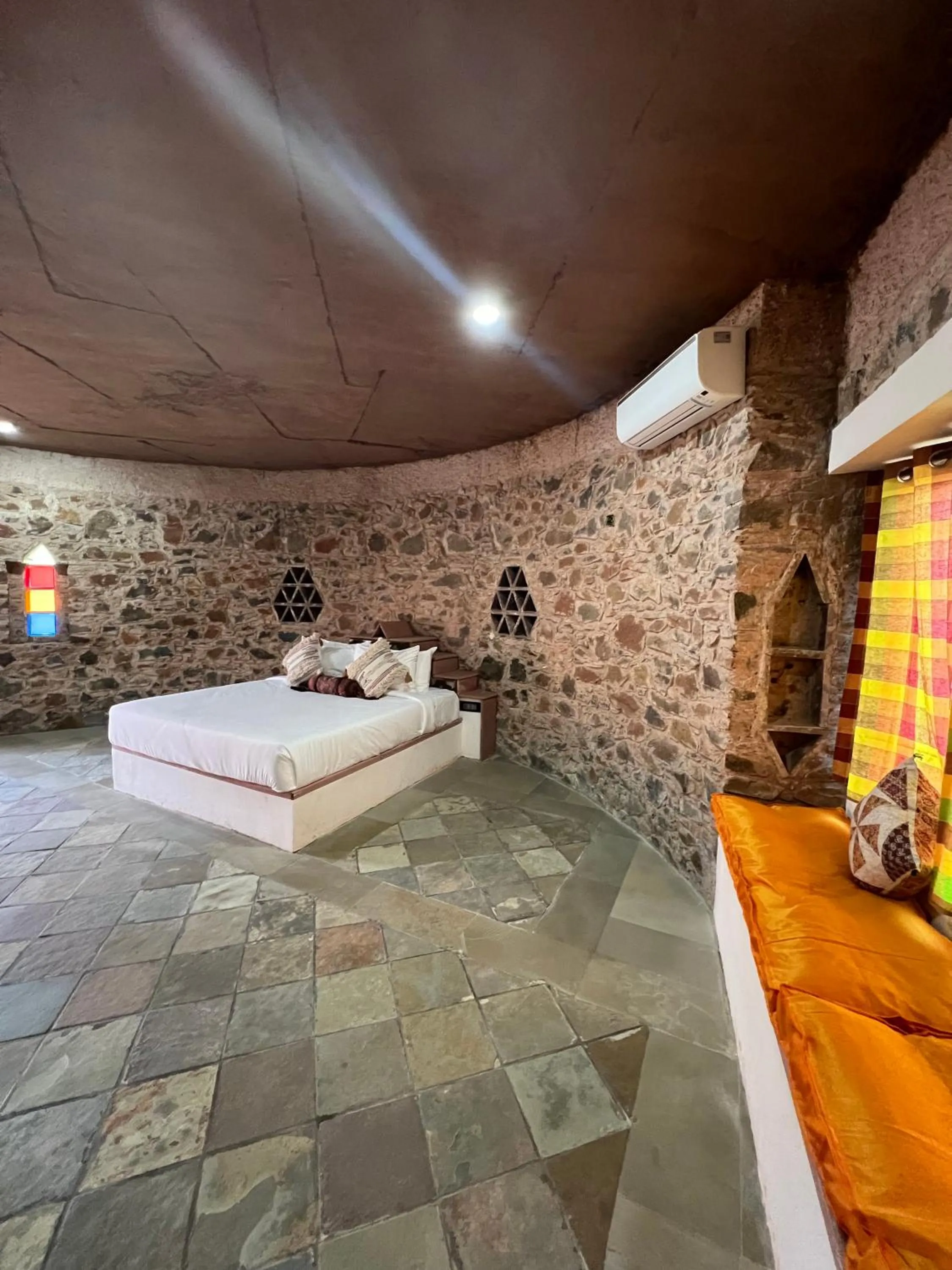 Seating area, Bed in Sariska Kasba - A Village Resort