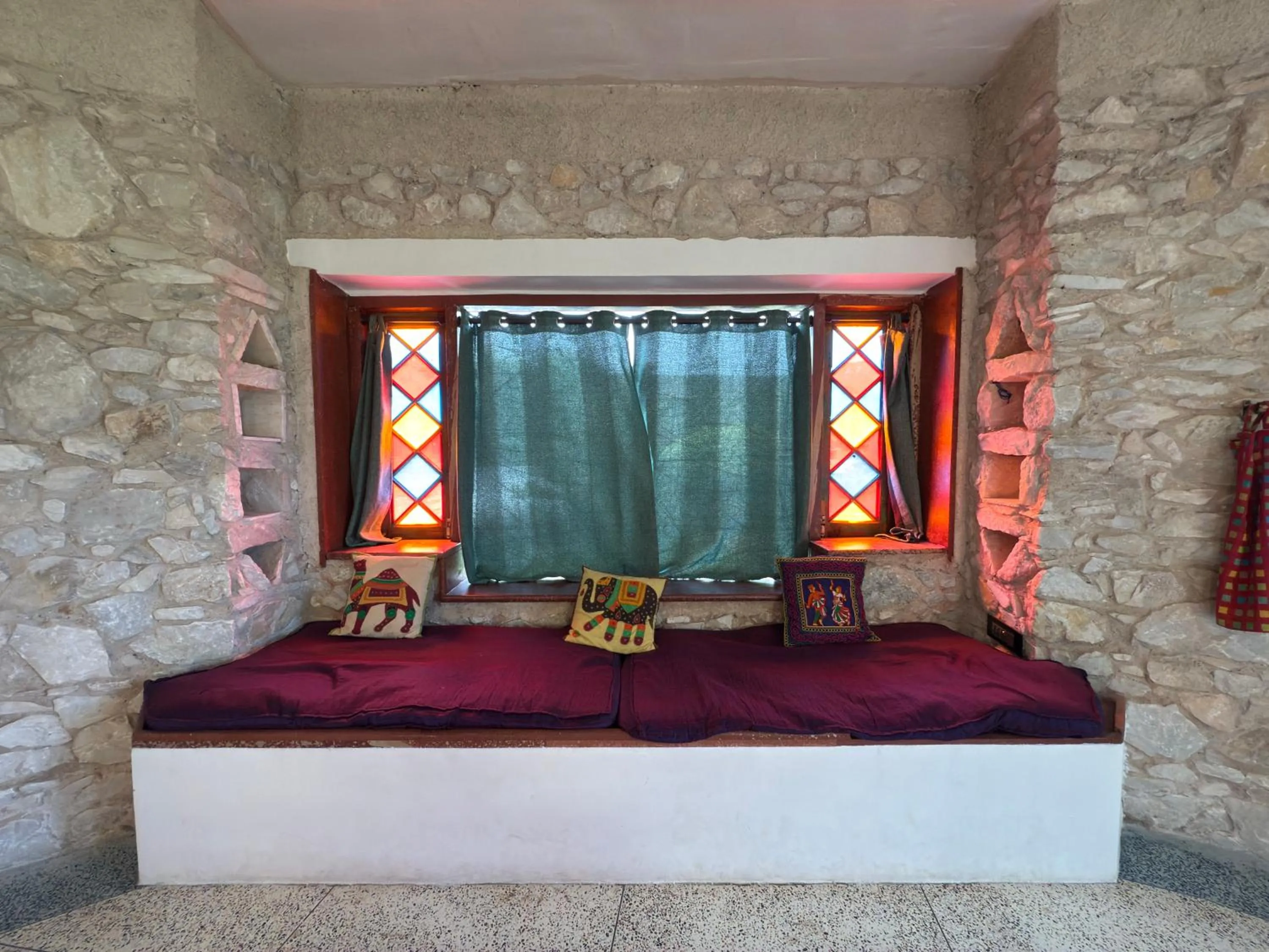 Living room, Bed in Sariska Kasba - A Village Resort