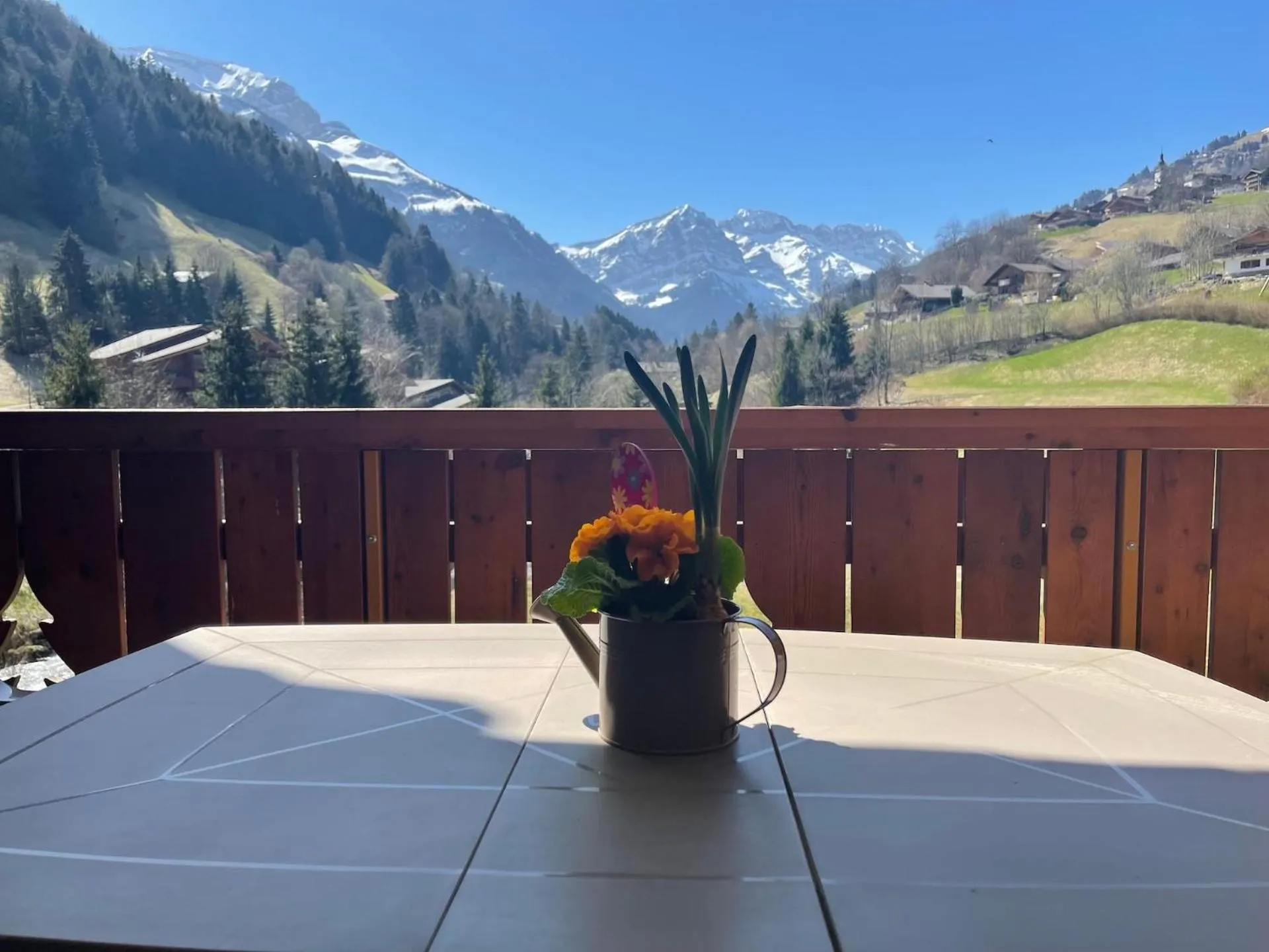 Balcony/Terrace in Mountain River Appart