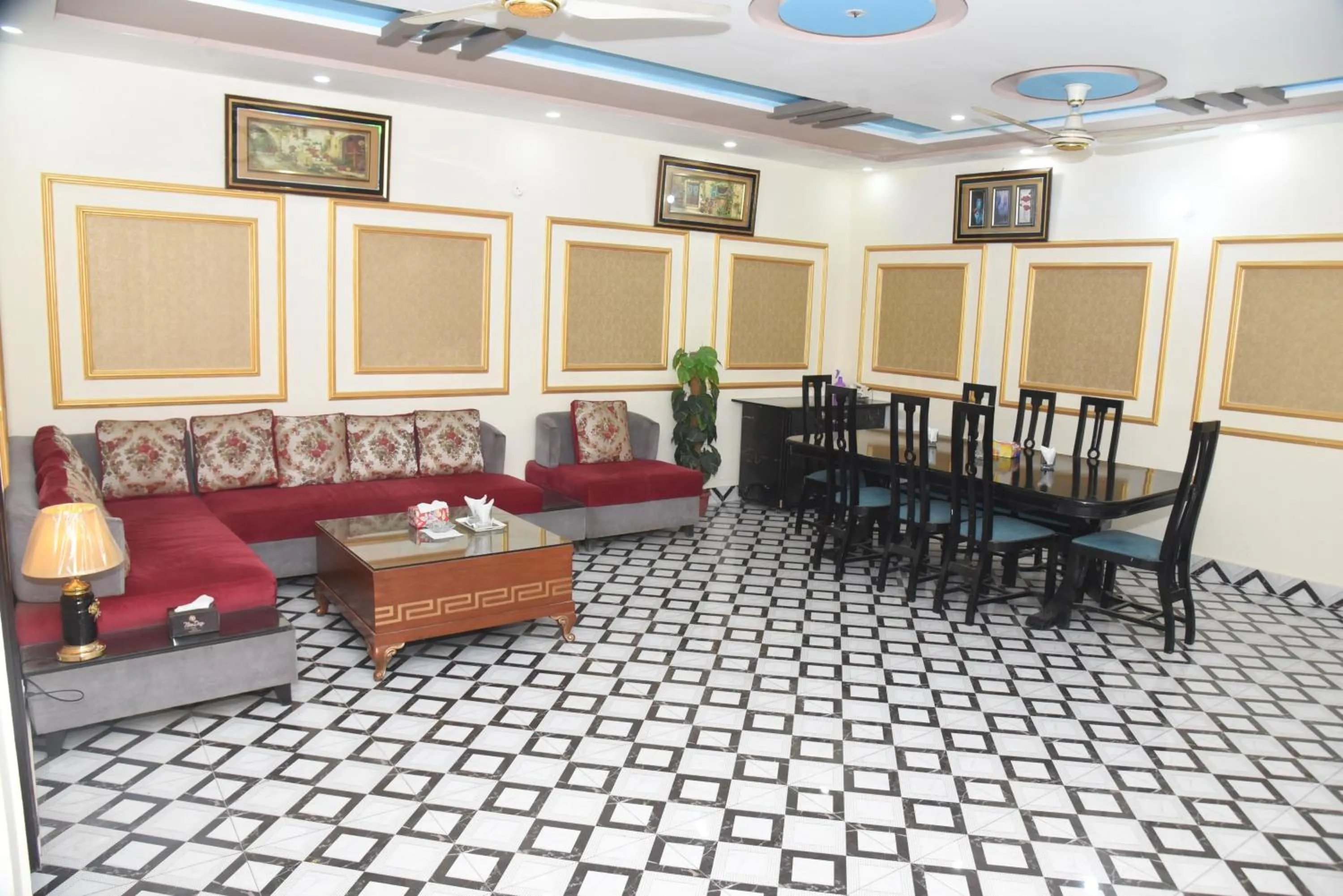 Seating area in Hotel new royal palace