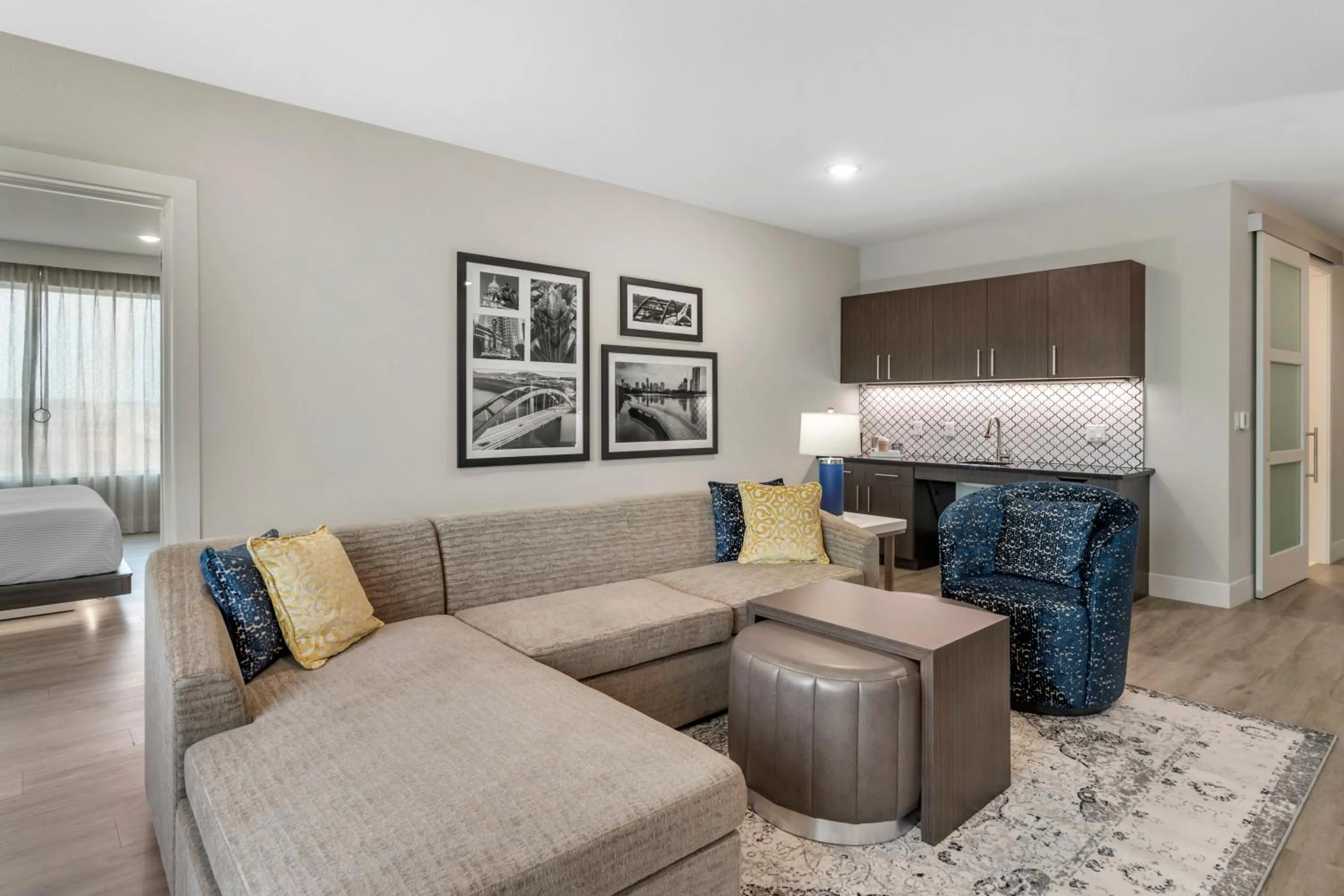 Living room in Cambria Hotel Austin Uptown near the Domain