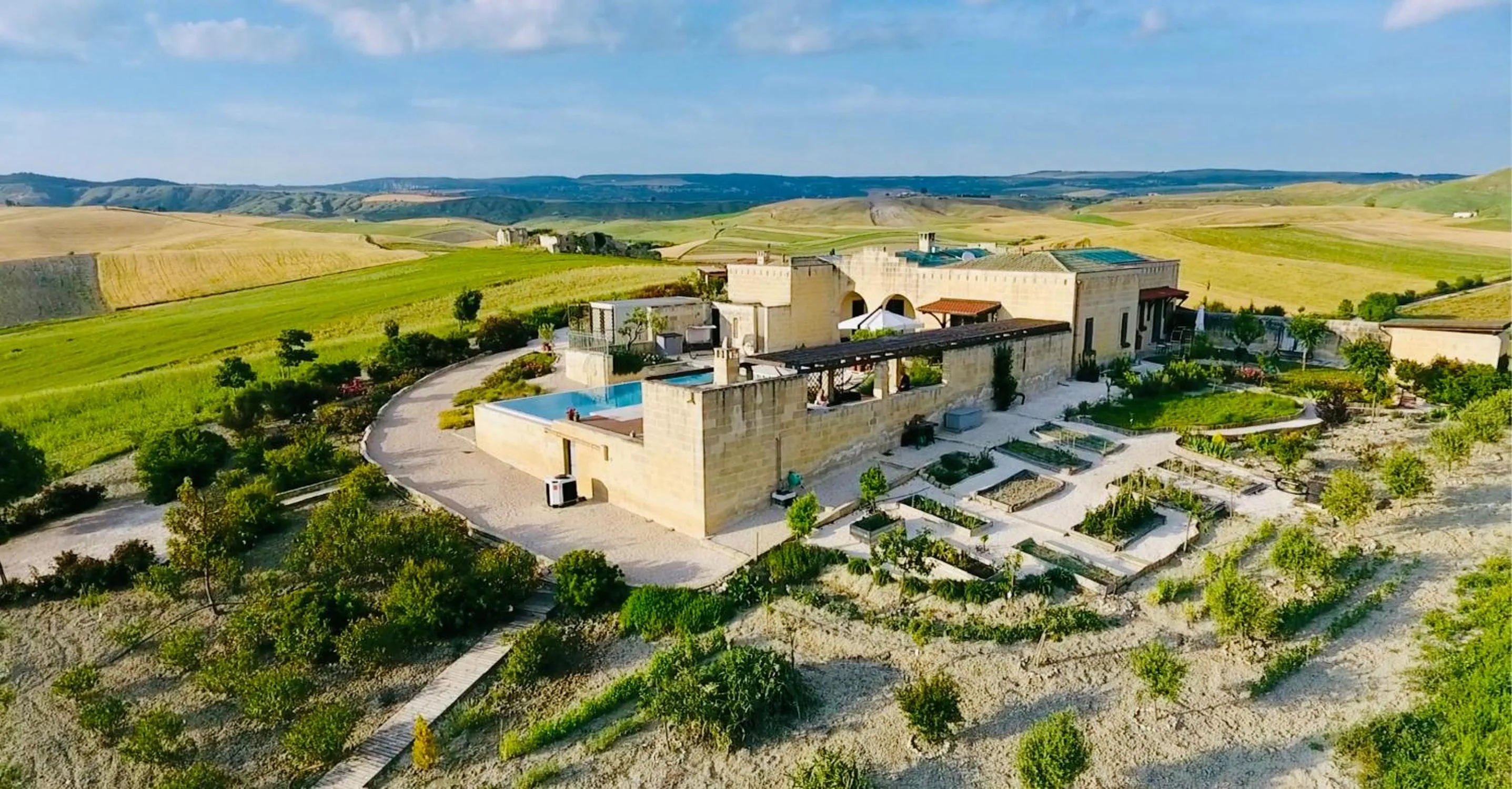 Bird's eye view in Villa Matera