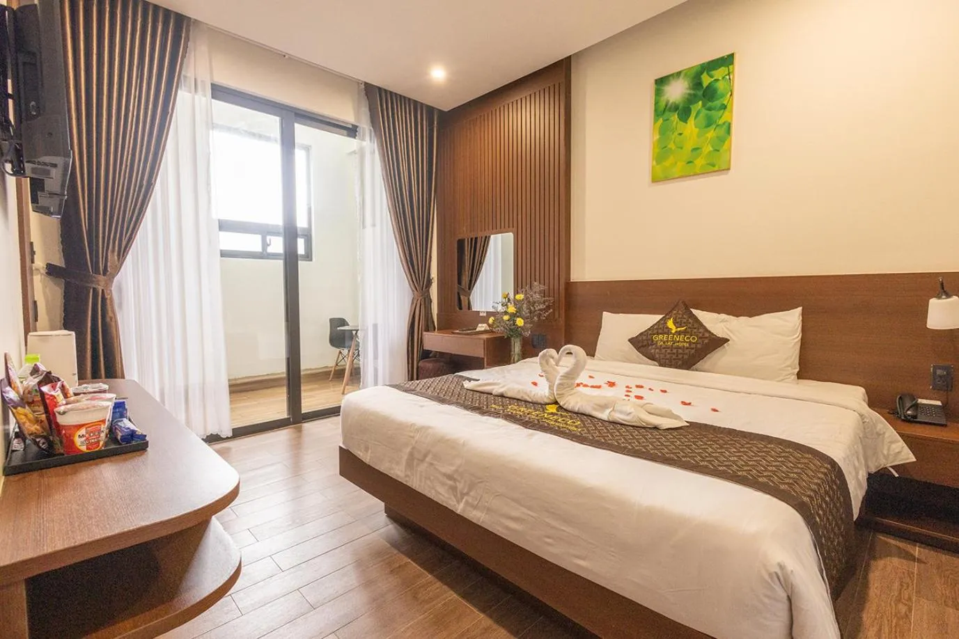 Bedroom, Bed in GREENECO DA LAT HOTEL - Khách sạn Green Eco Đà Lạt
