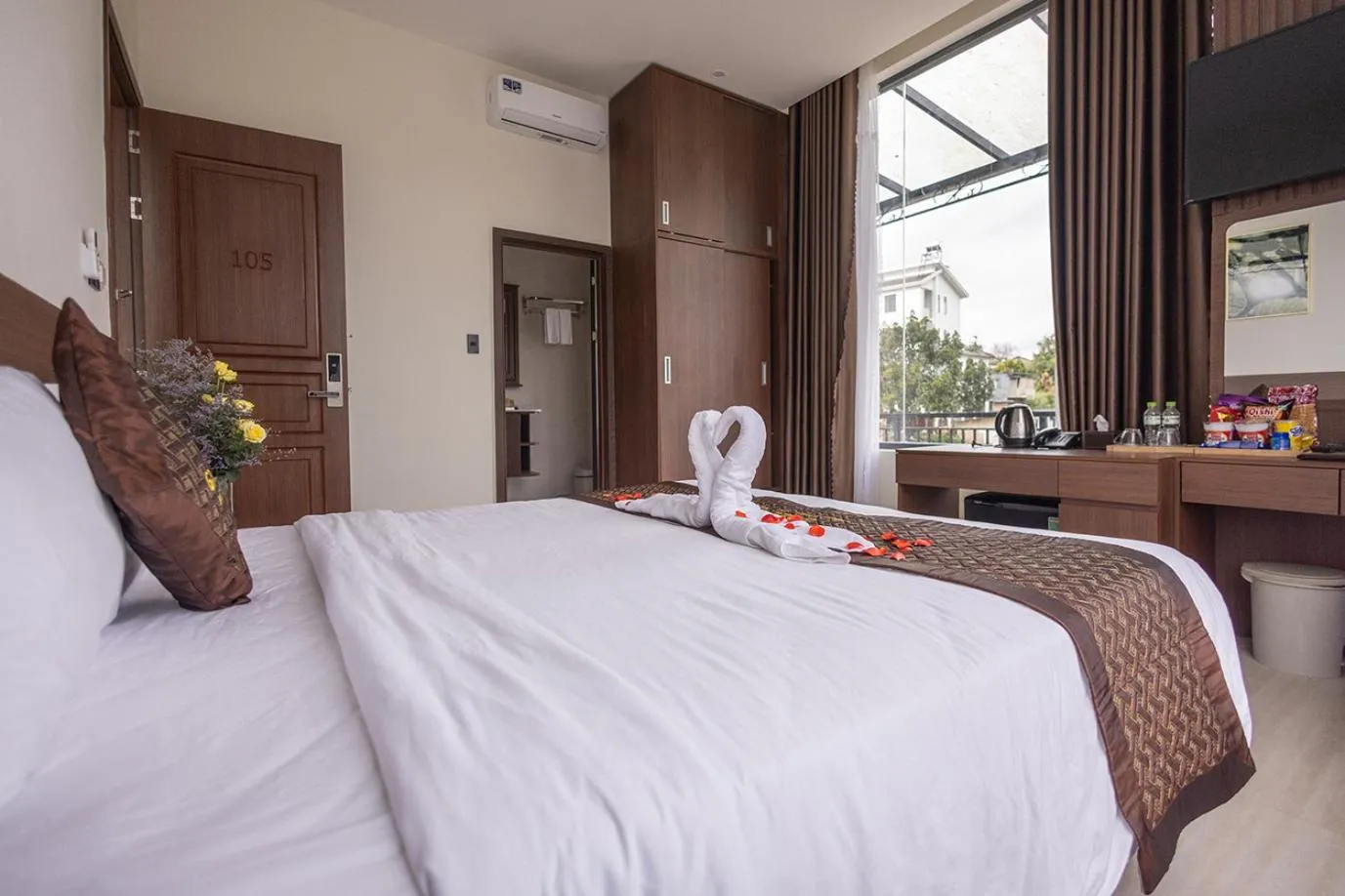 Bed in GREENECO DA LAT HOTEL - Khách sạn Green Eco Đà Lạt