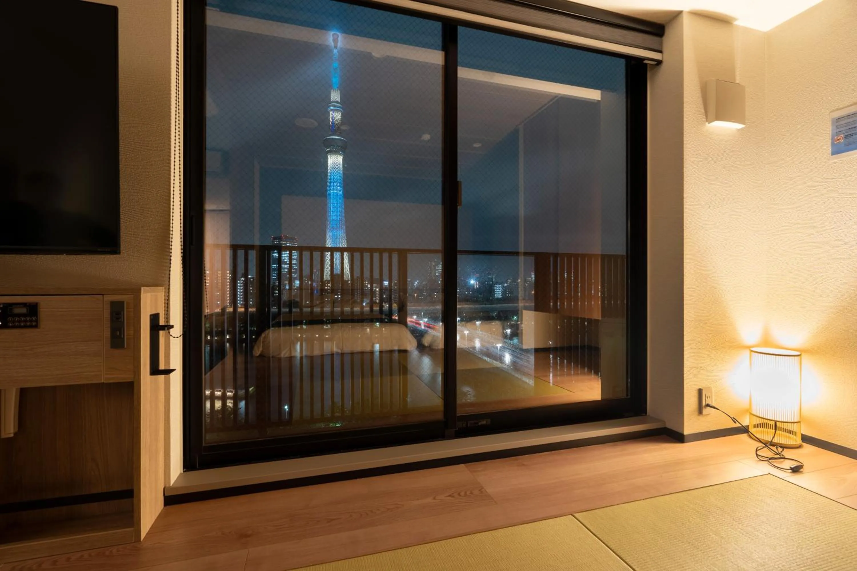 View (from property/room), Bed in stayme THE HOTEL Asakusa Riverside