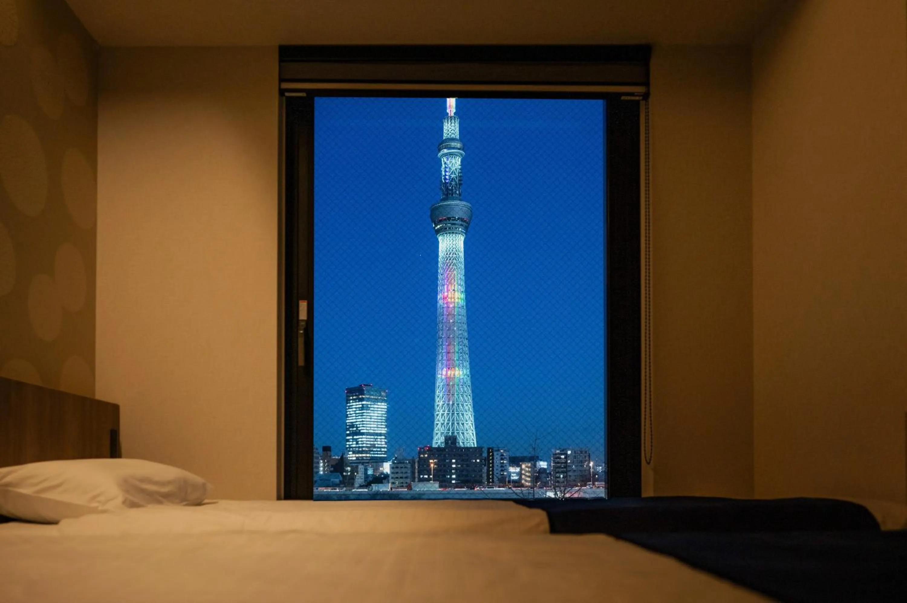 Night, Bed in stayme THE HOTEL Asakusa Riverside