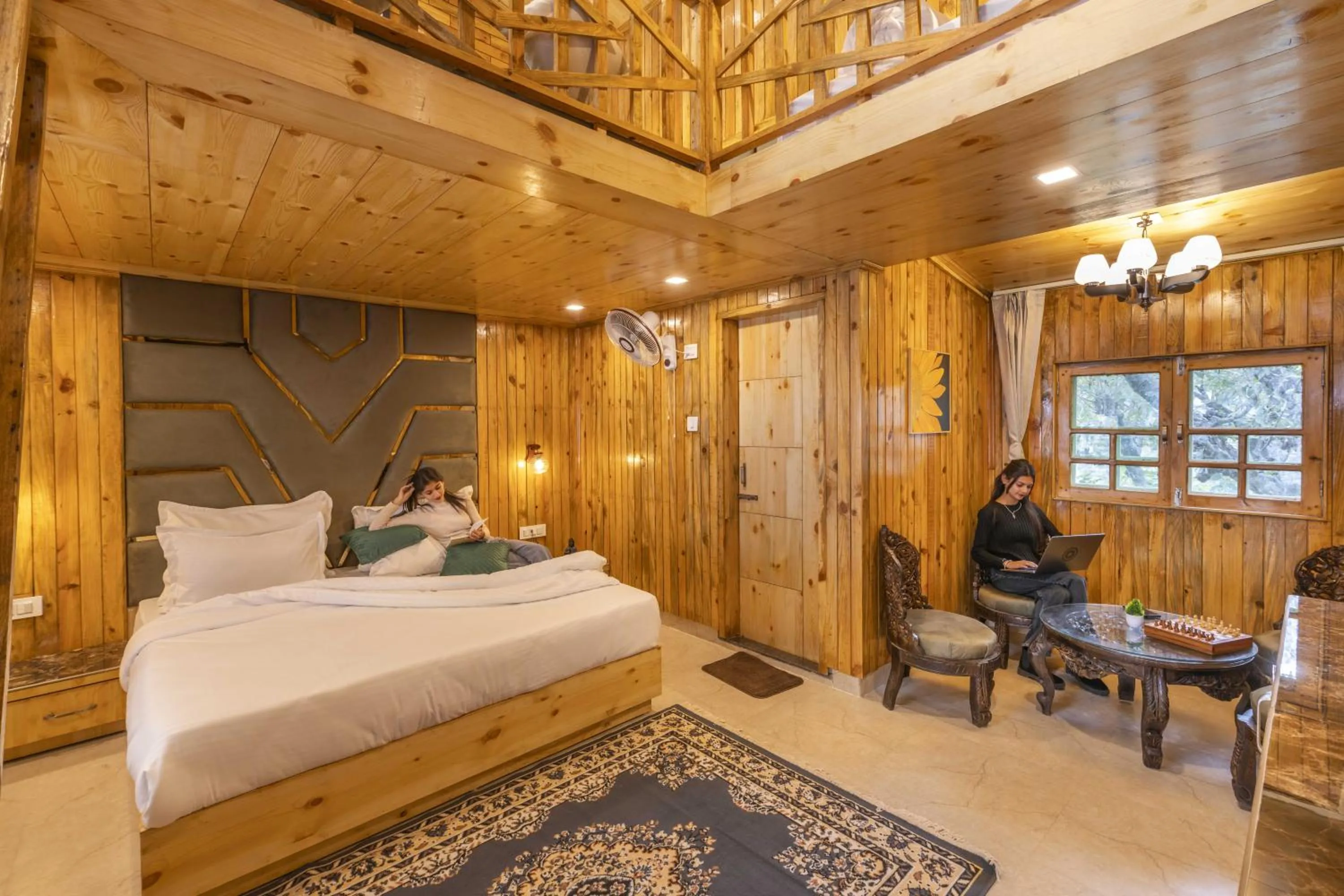 Living room, Bed in Zostel Plus Kareri