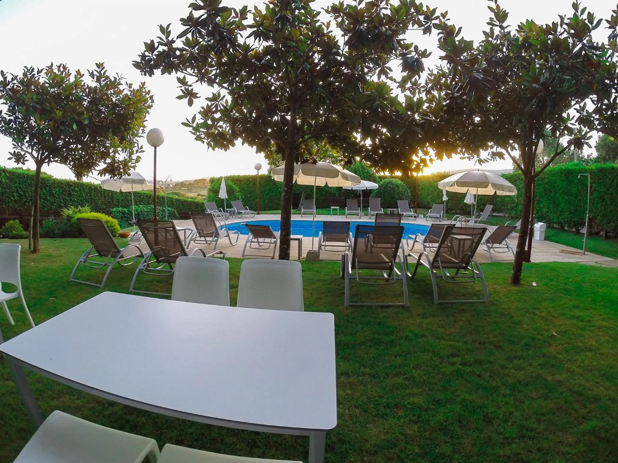 Swimming pool in Hotel Lombiña