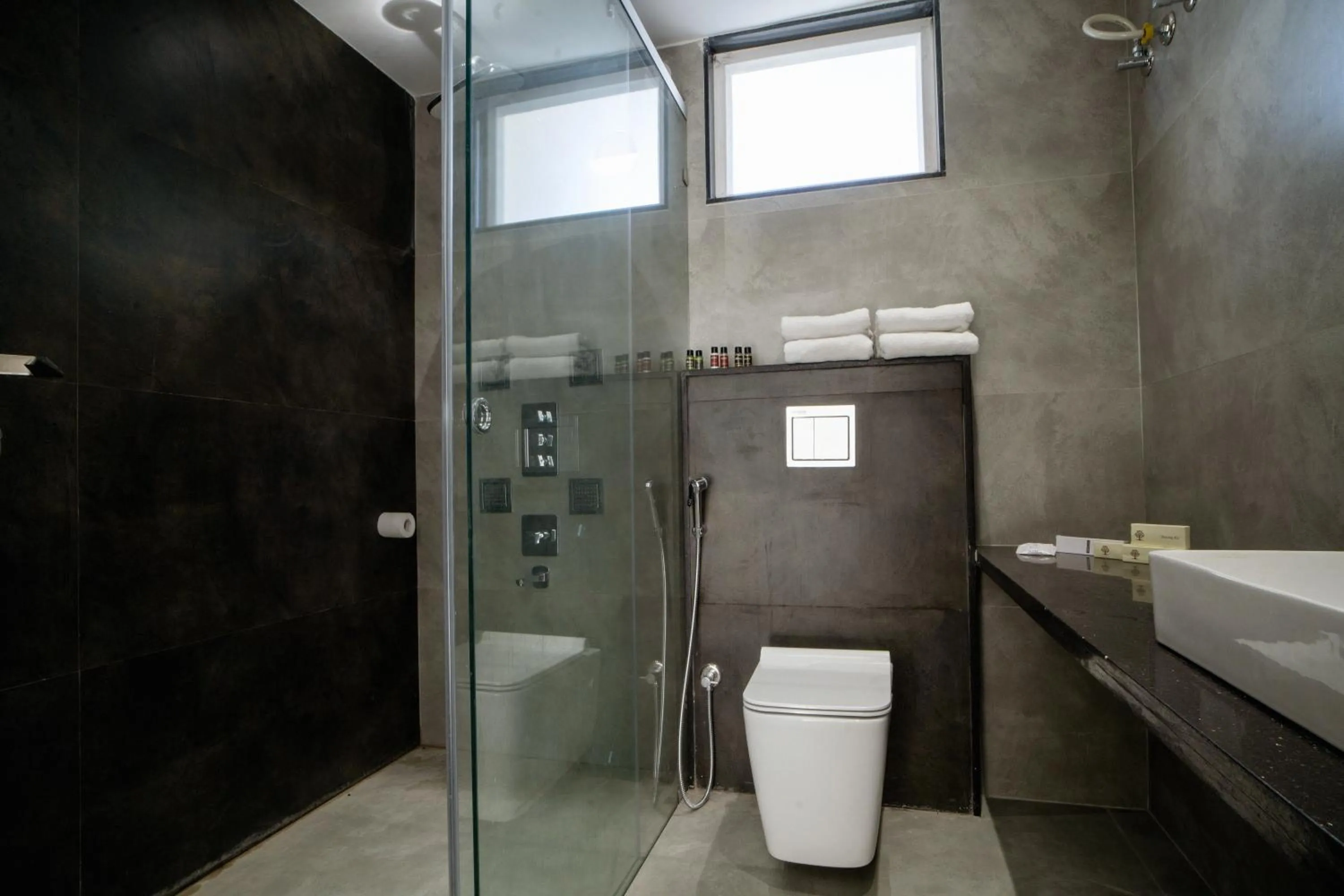 Shower in THE MANGAL VIEW RESIDENCY - A Luxury Boutique Business Hotel