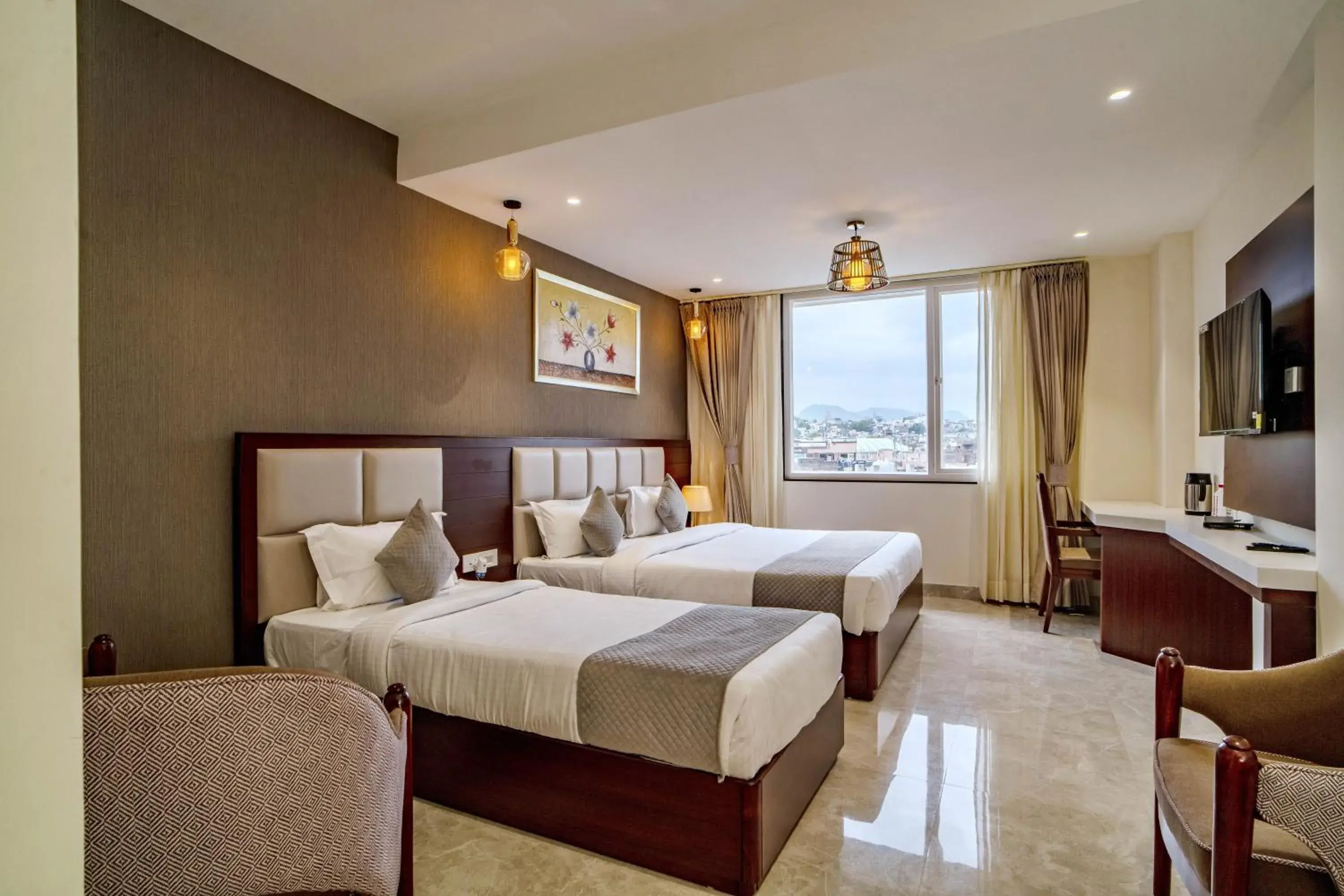 Bed in THE MANGAL VIEW RESIDENCY - A Luxury Boutique Business Hotel Bed in THE MANGAL VIEW RESIDENCY - A Luxury Boutique Business Hotel