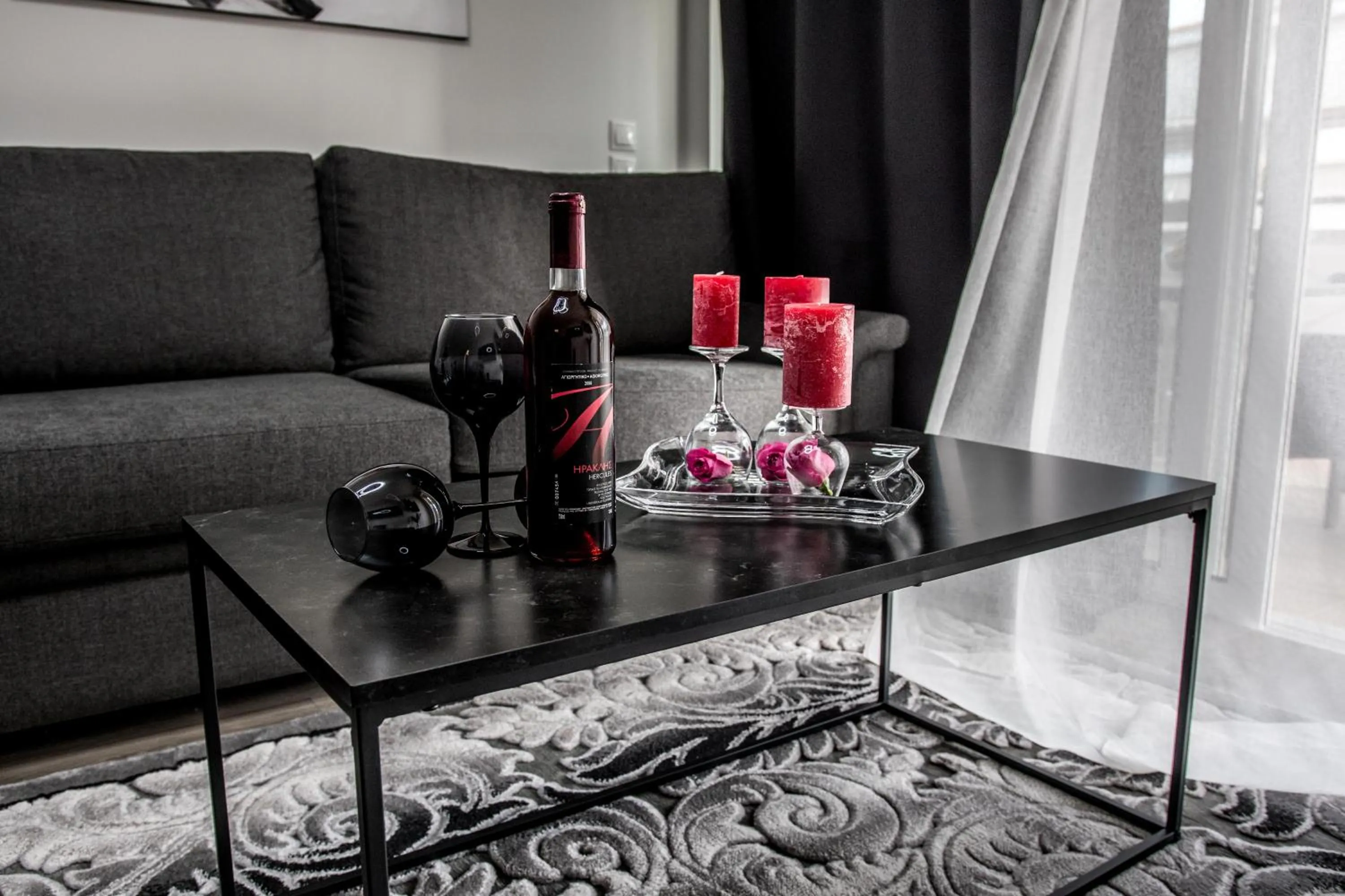 Seating area in Escape Luxury Apartment