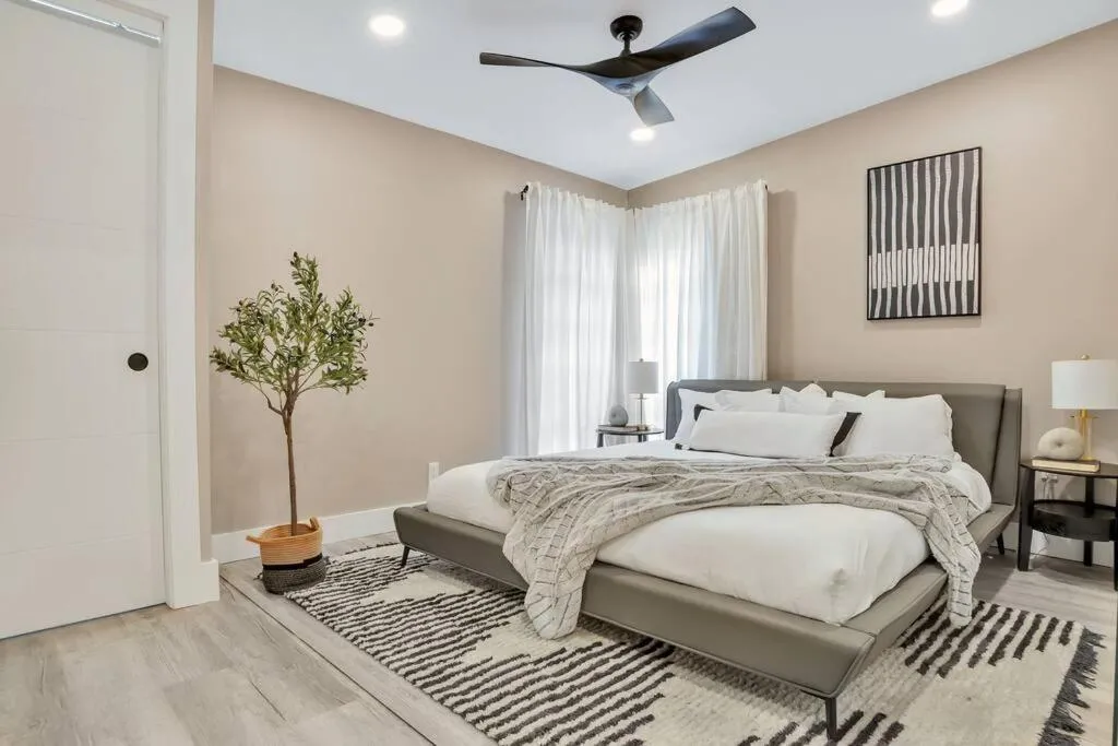 Bed in Stunning 2 Story Villa with Pool