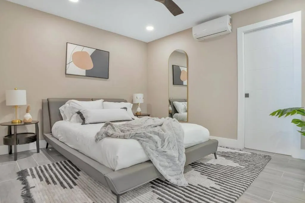 Bed in Stunning 2 Story Villa with Pool