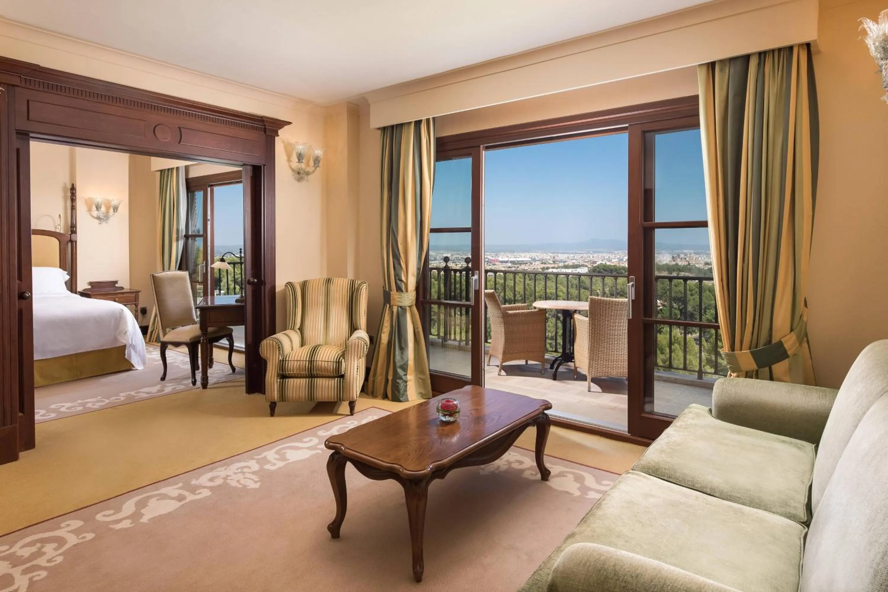 Living room, Bed in Castillo Hotel Son Vida, a Luxury Collection Hotel, Mallorca