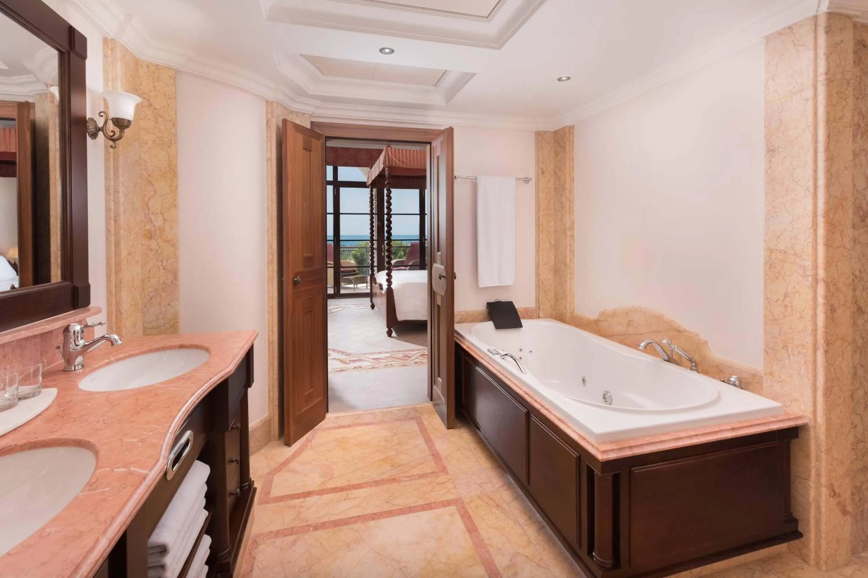 Bathroom, Bed in Castillo Hotel Son Vida, a Luxury Collection Hotel, Mallorca