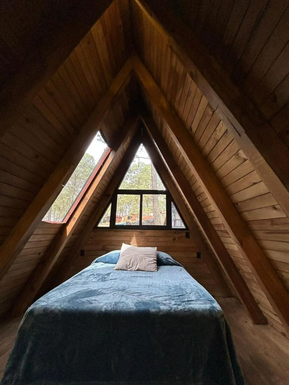 Bed in PINE TREE Mazamitla Hotel Boutique & Cabañas