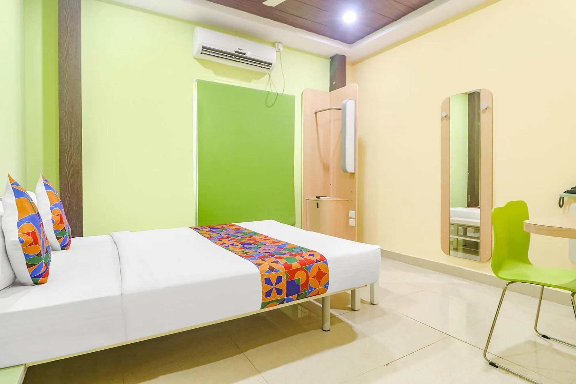 Photo of the whole room, Bed in FabExpress Airport Stay Inn - Nr Hyderabad Airport