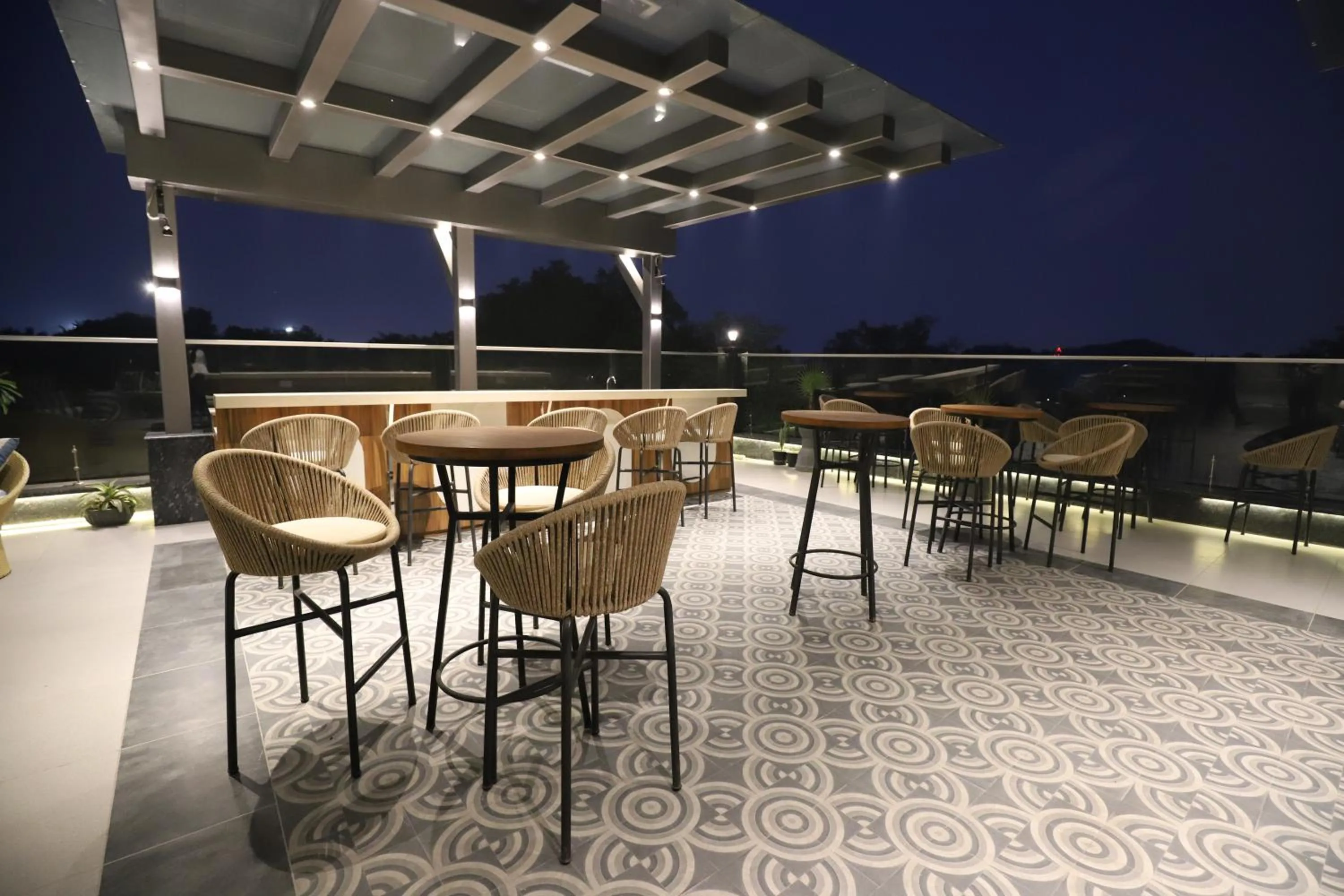 Seating area in The Pristine Hotel