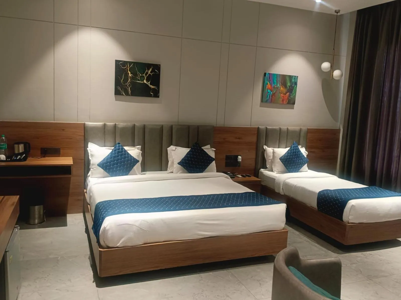 Bedroom, Bed in Hotel Akruti, Nanded