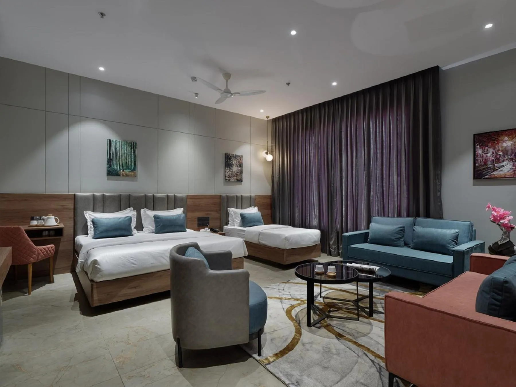 Bedroom, Bed in Hotel Akruti, Nanded