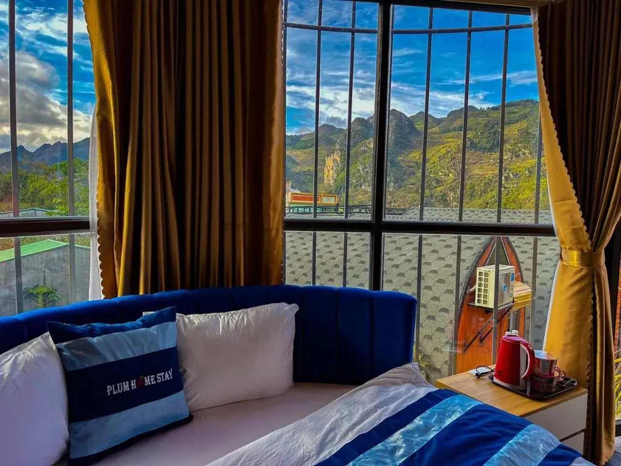 Bed in Plum Homestay Đồng Văn Bed in Plum Homestay Đồng Văn