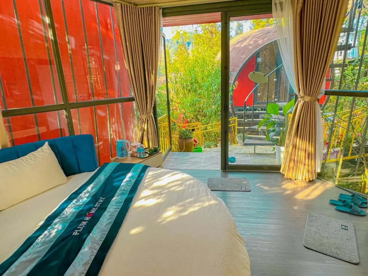 View (from property/room), Bed in Plum Homestay Đồng Văn