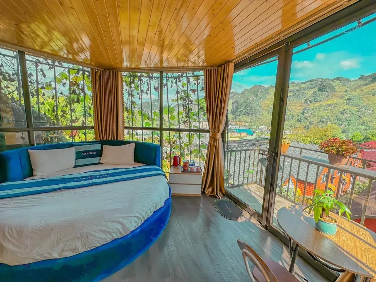 Bed in Plum Homestay Đồng Văn Bed in Plum Homestay Đồng Văn